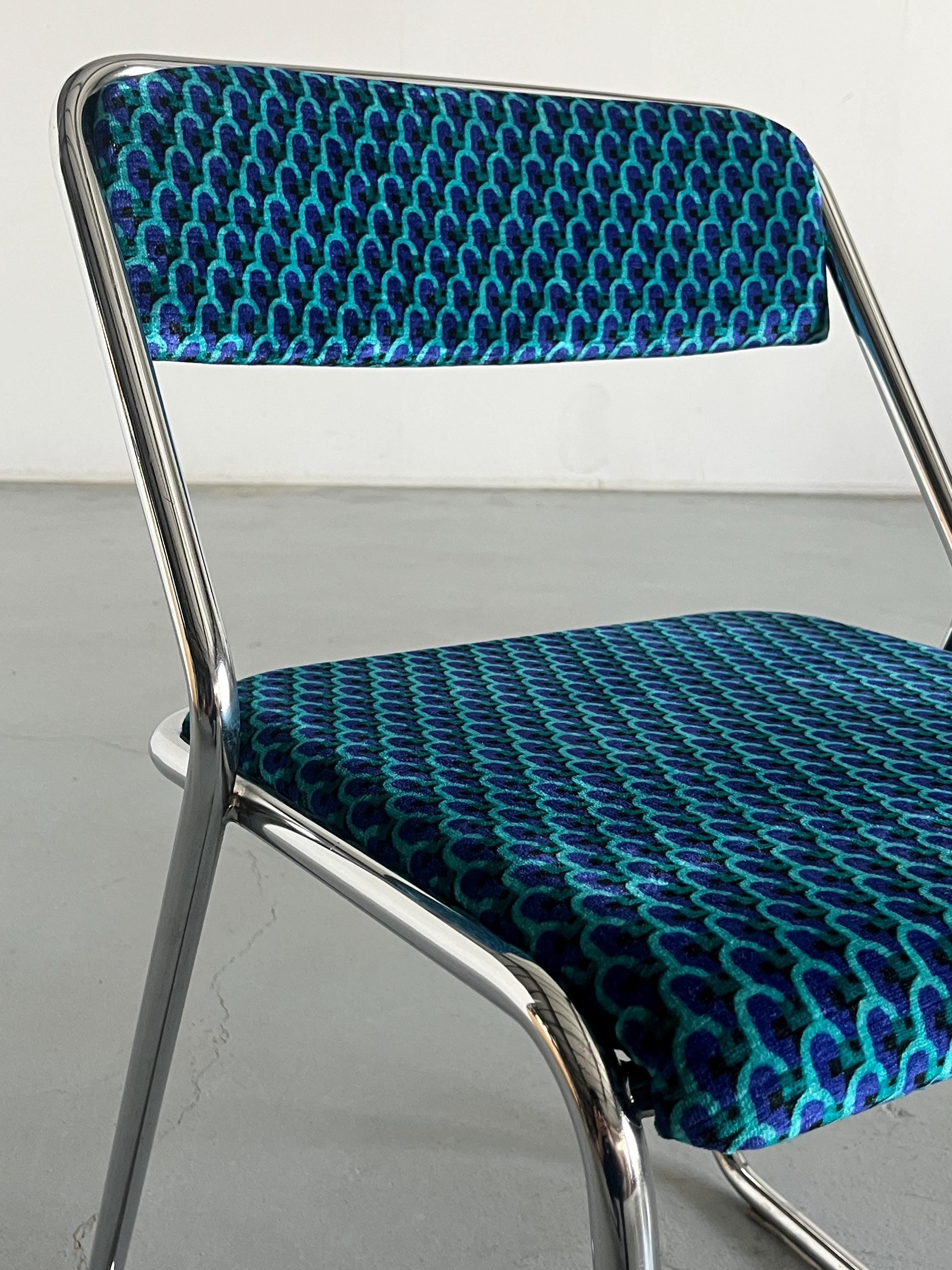Walter Antonis Style Chair in Postmodern Upholstery