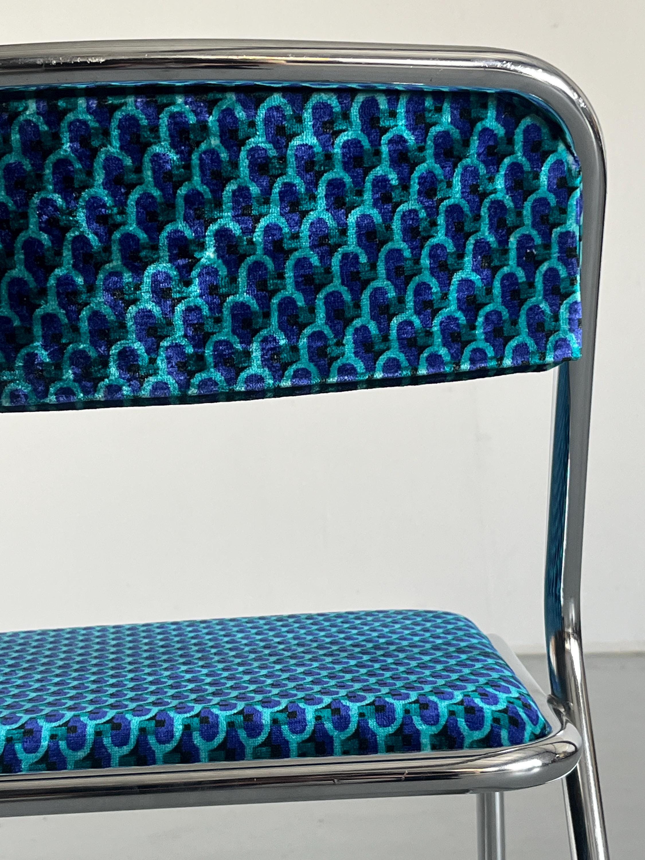 Walter Antonis Style Chair in Postmodern Upholstery