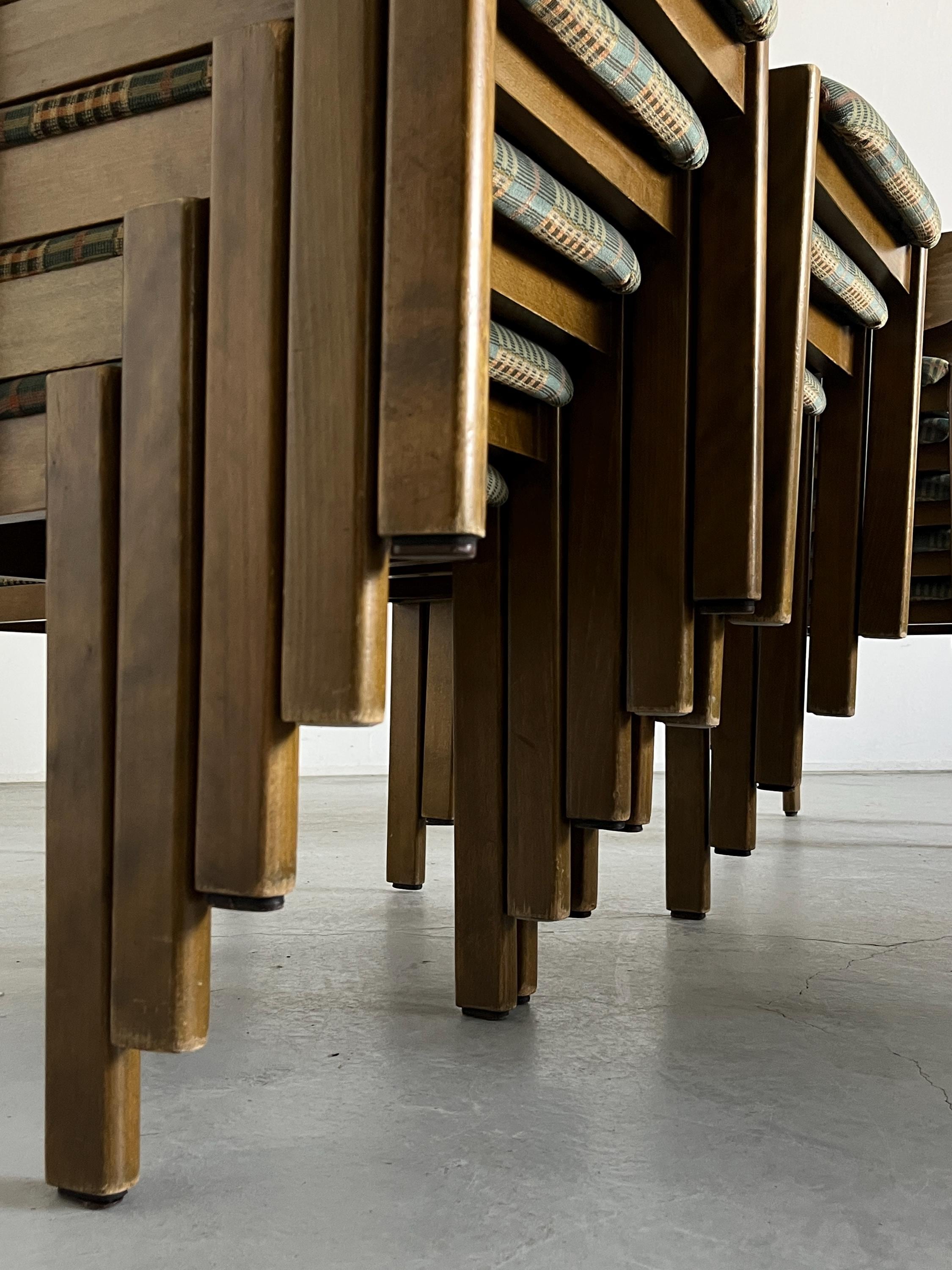 Stackable Dining Chairs in the Style of Roland Raine, 1970s Germany