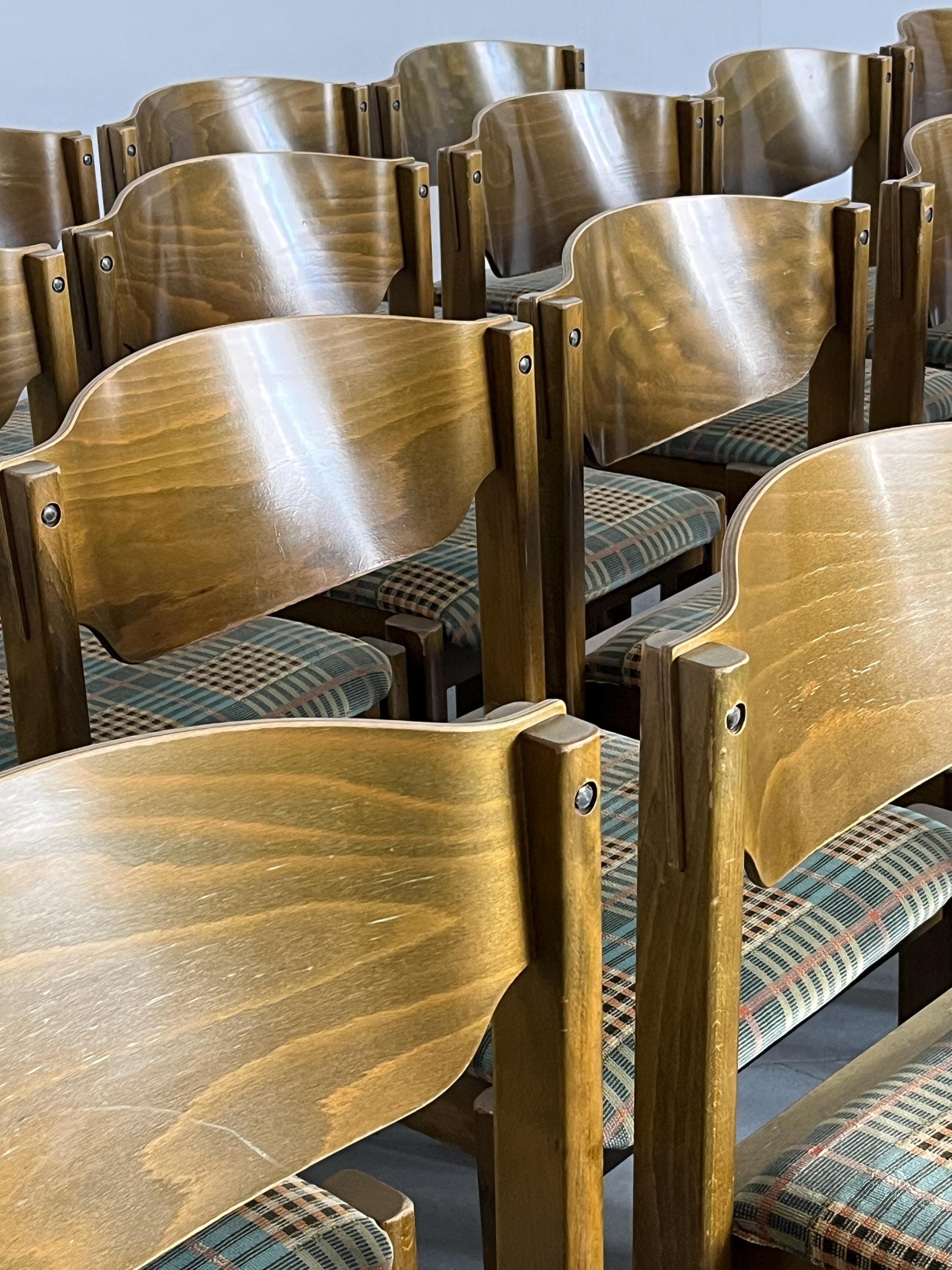 Stackable Dining Chairs in the Style of Roland Raine, 1970s Germany