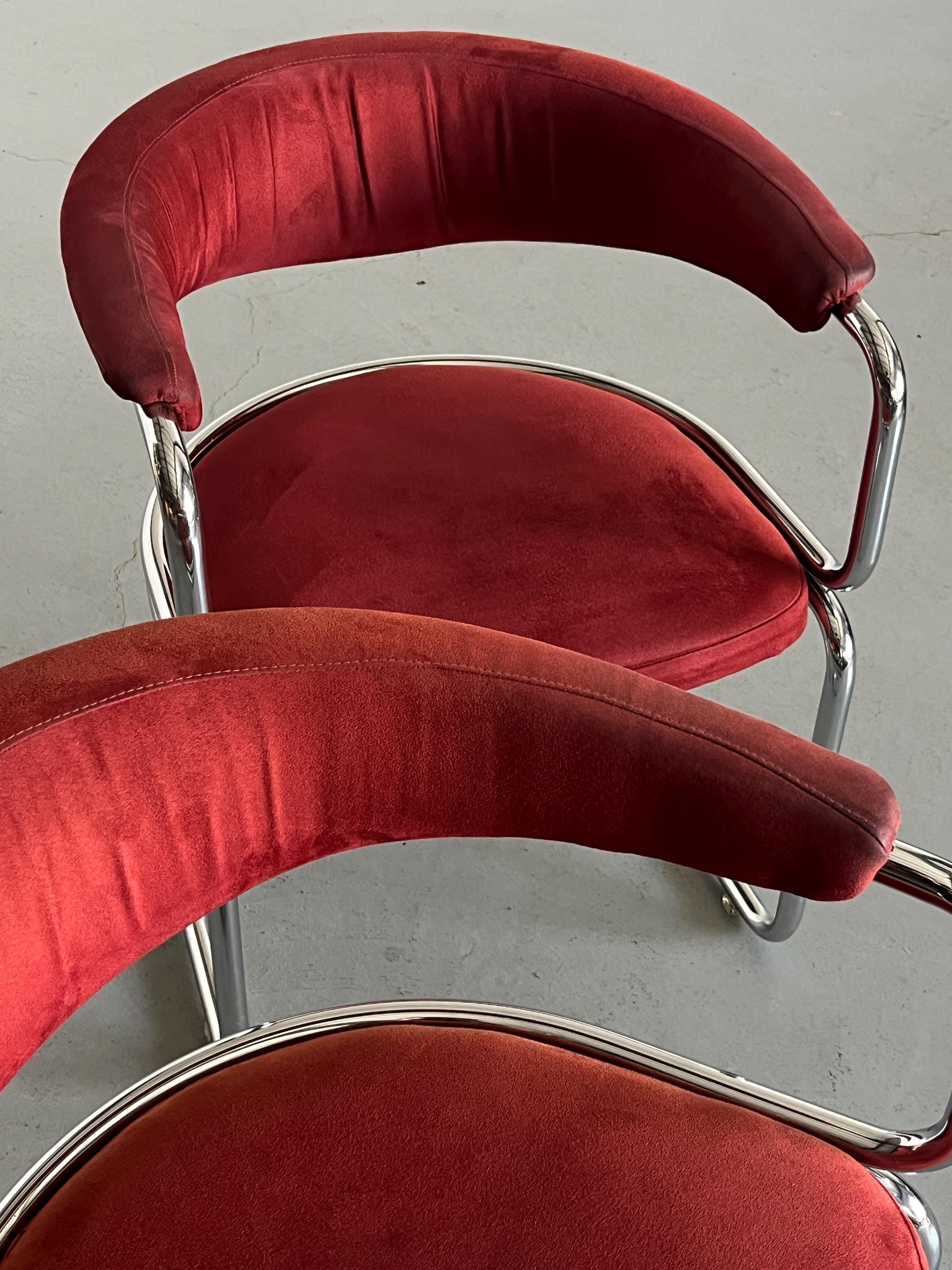 Italian Armchairs in the Style of Giotto Stoppino
