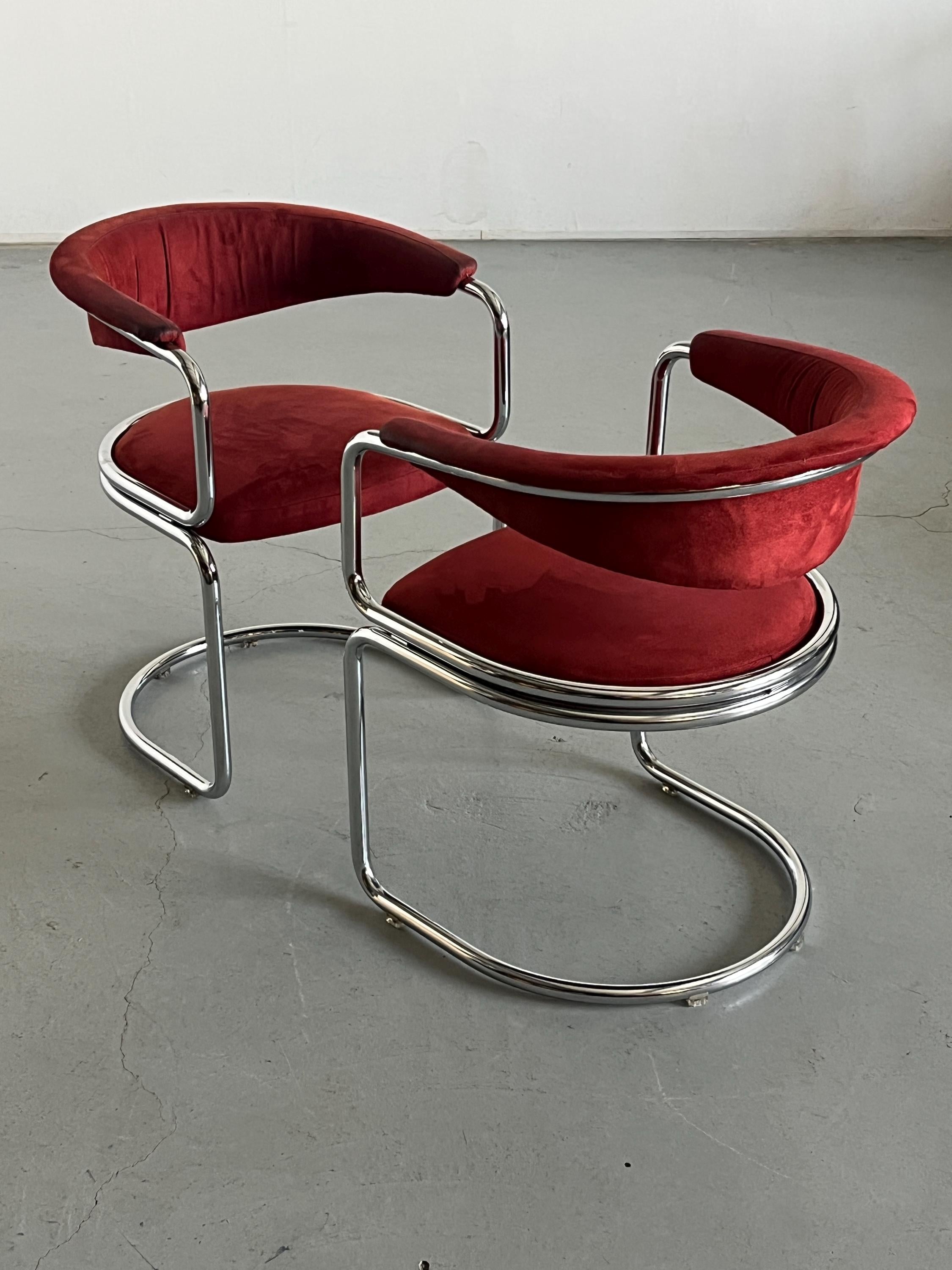 Italian Armchairs in the Style of Giotto Stoppino
