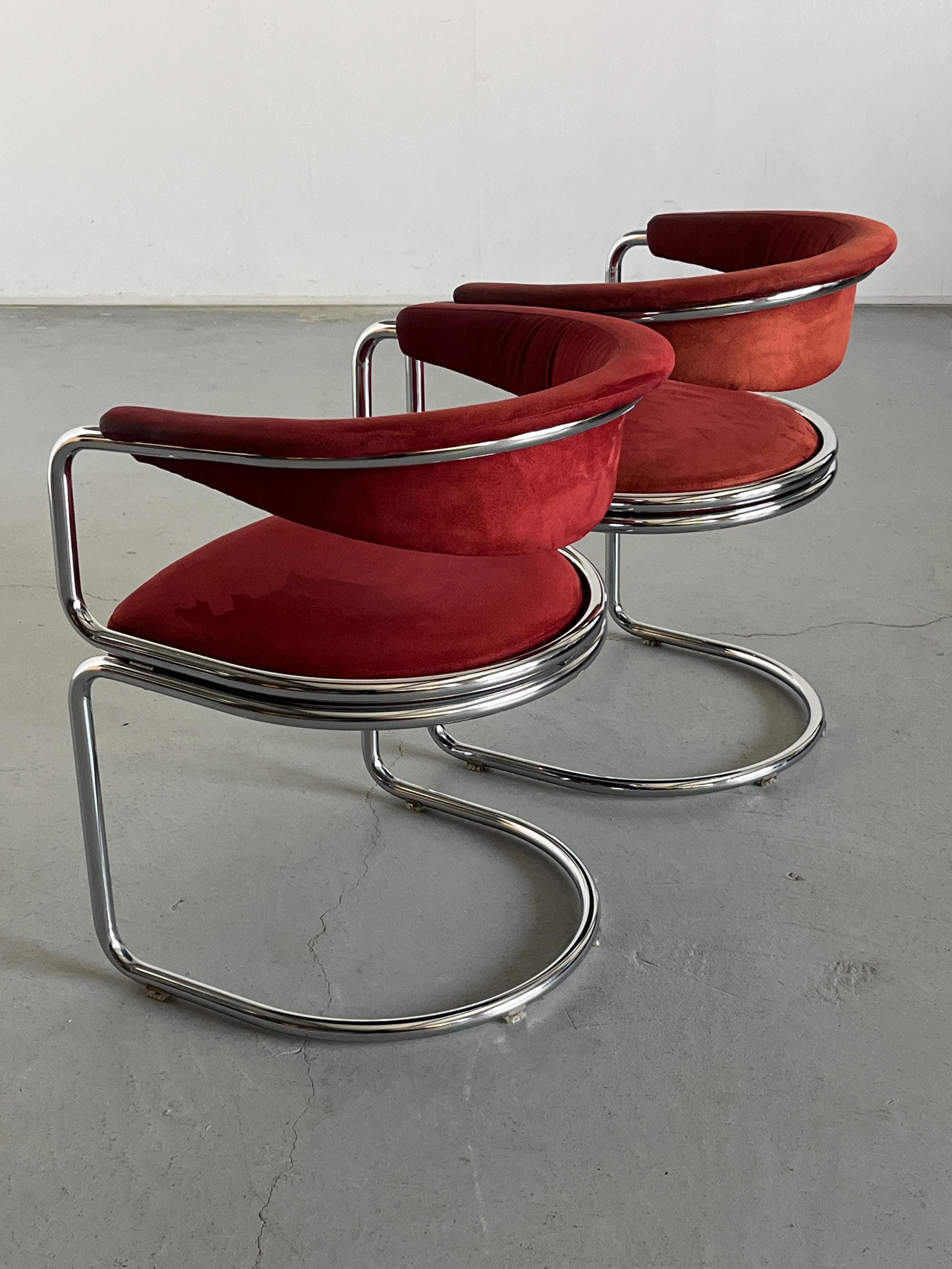 Italian Armchairs in the Style of Giotto Stoppino