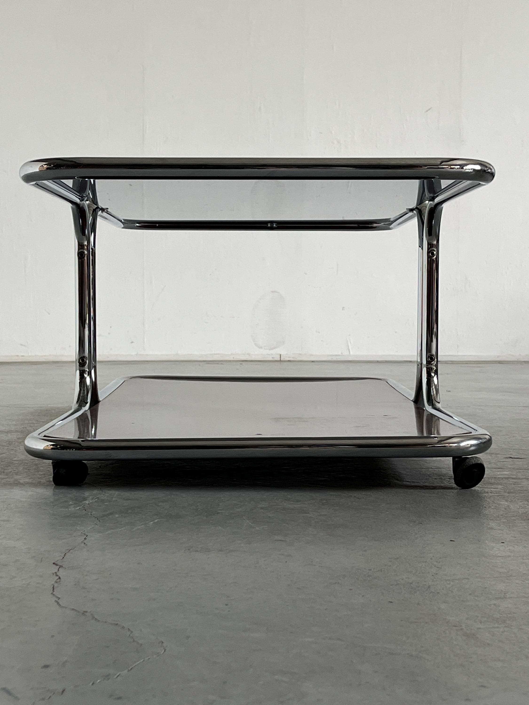 Italian Mid-Century-Modern Smoked Glass Table