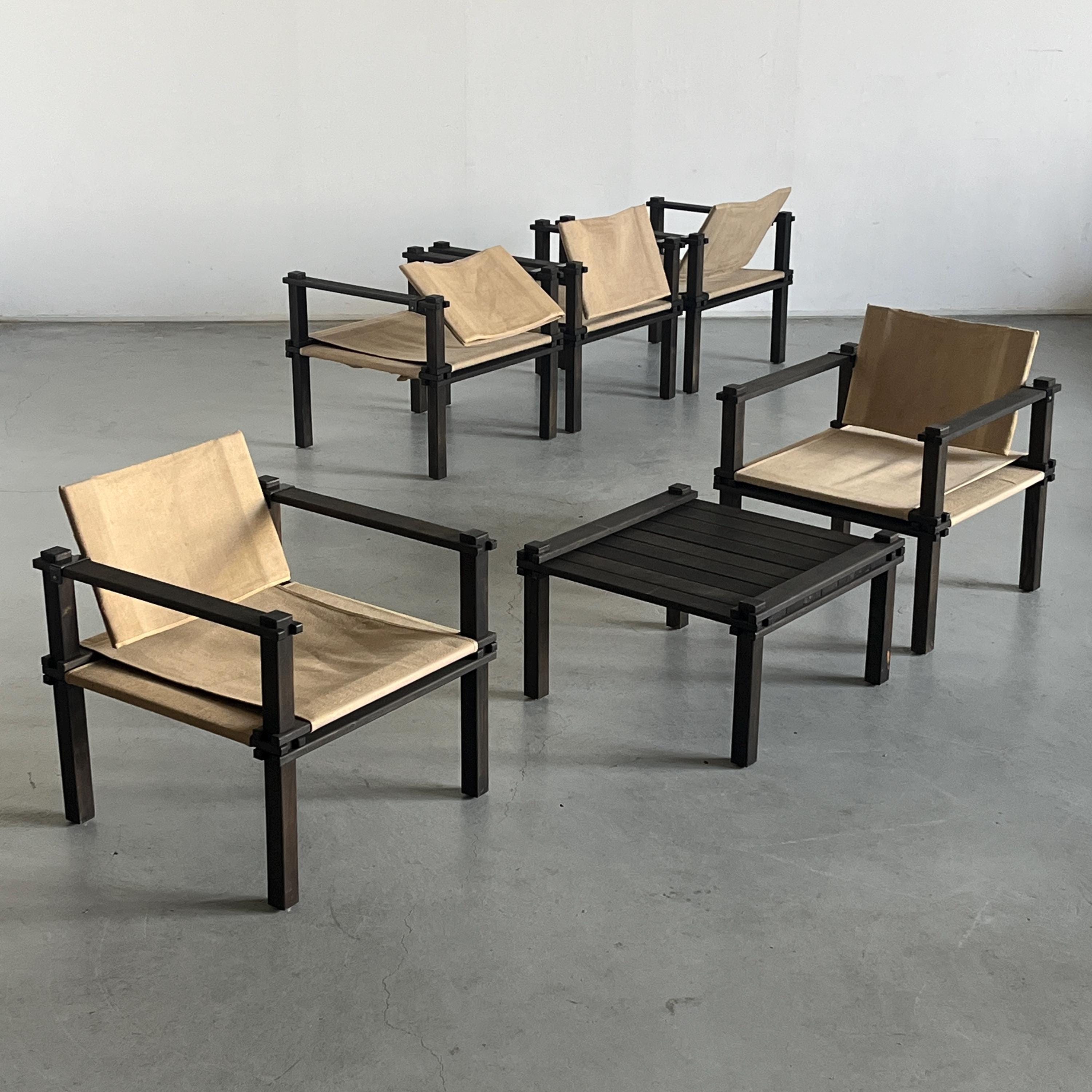 ‘Farmer Series’ Armchairs and Tables by Gerd Lange, 1965