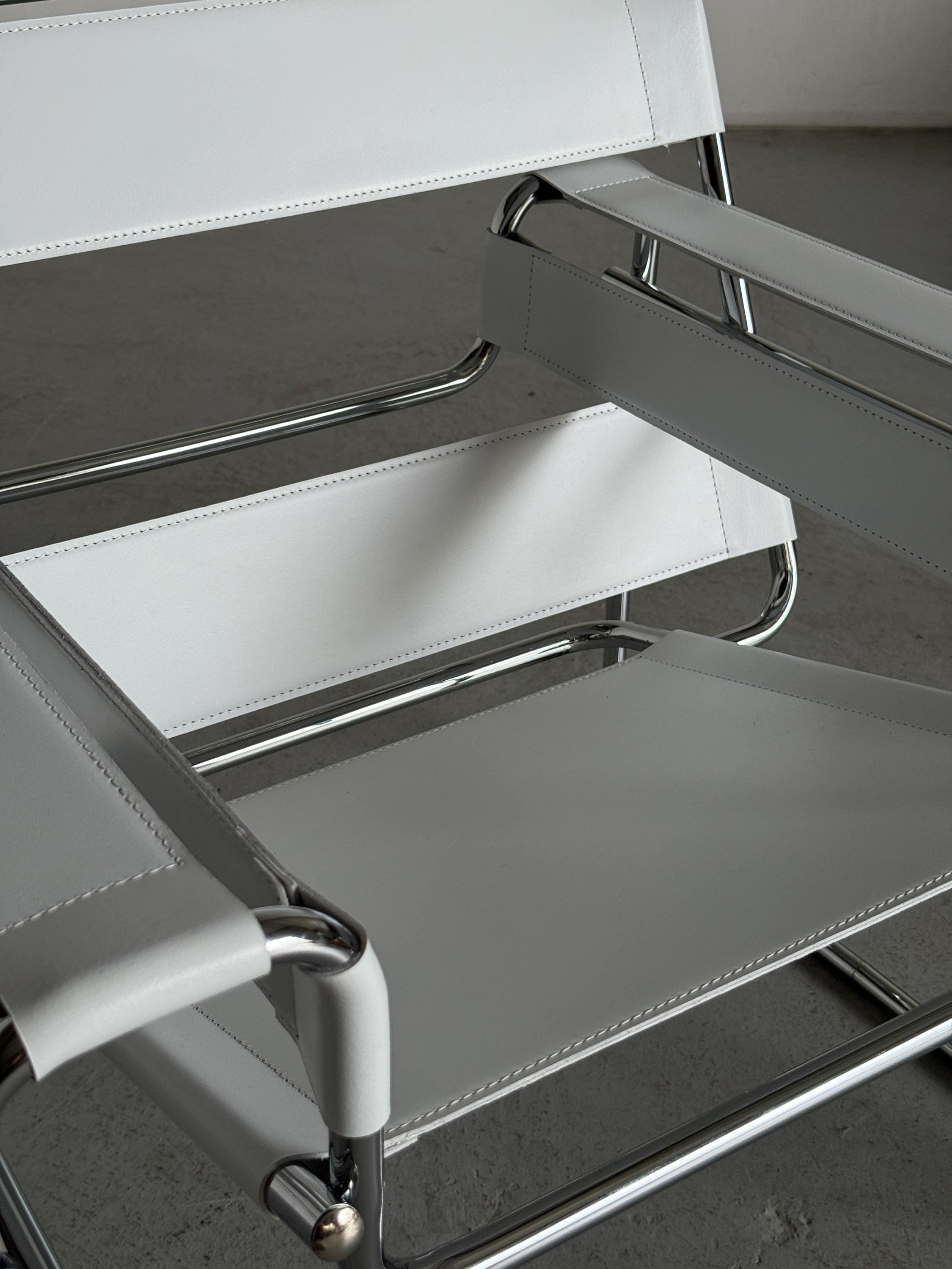 'Wassily' Armchairs by Marcel Breuer, 1990s Vintage Replica