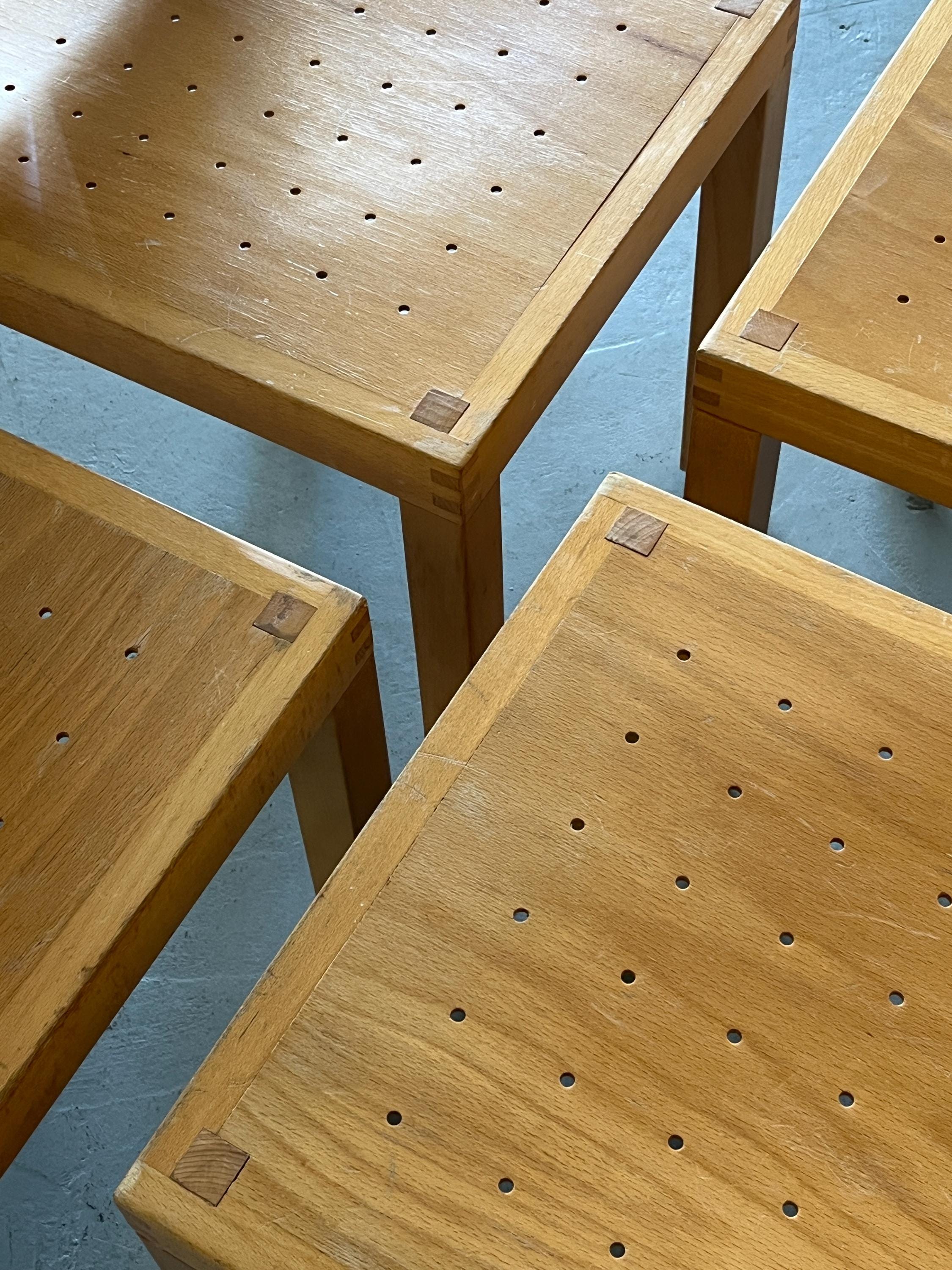 Postmodern Sculptural Dining Chairs by Arno Votteler for Bisterfeld and Weiss