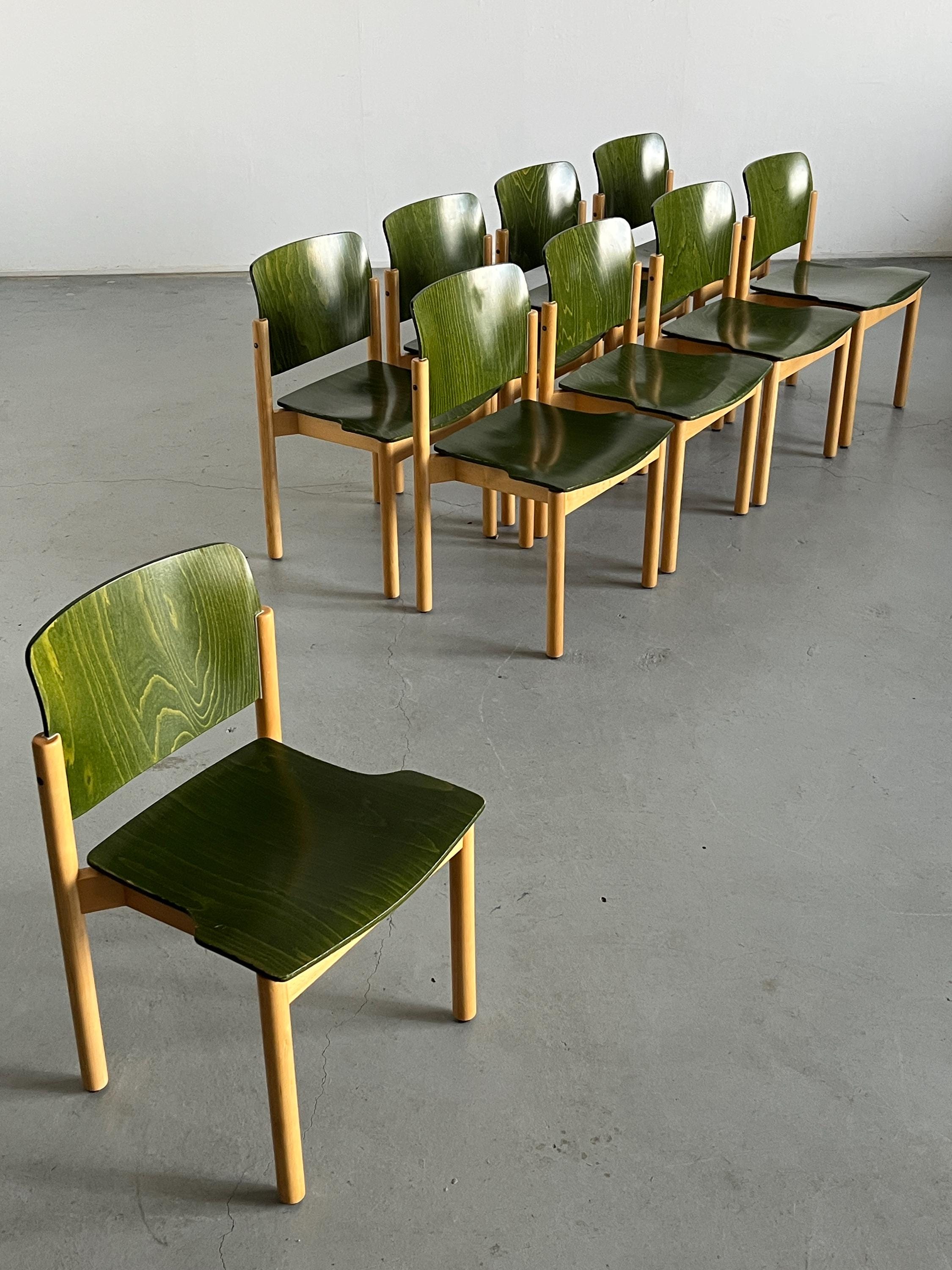 Mid-Century Modern Stackable Dining Chairs by Kusch + Co