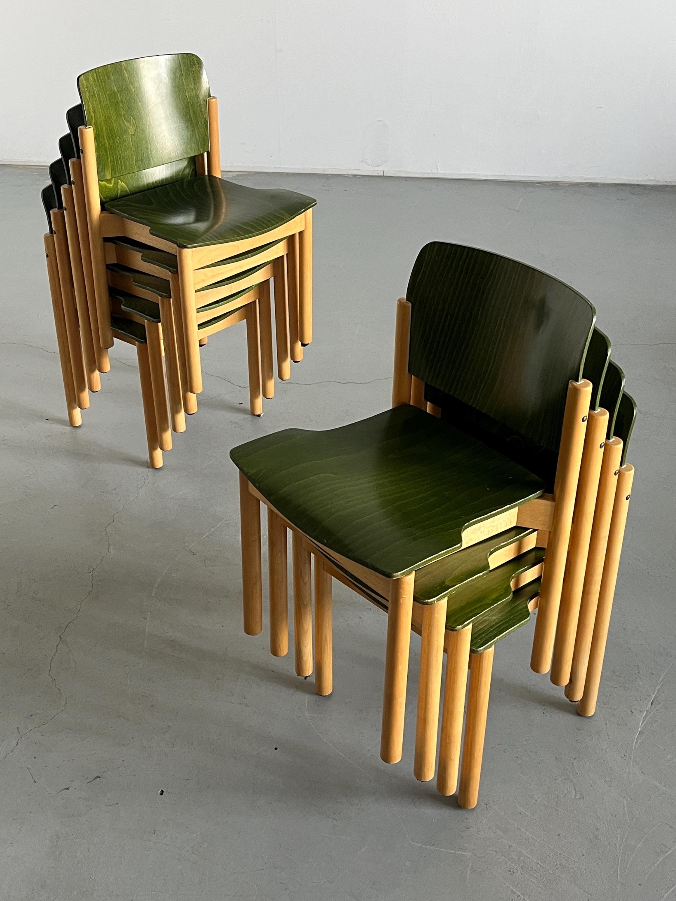 Mid-Century Modern Stackable Dining Chairs by Kusch + Co