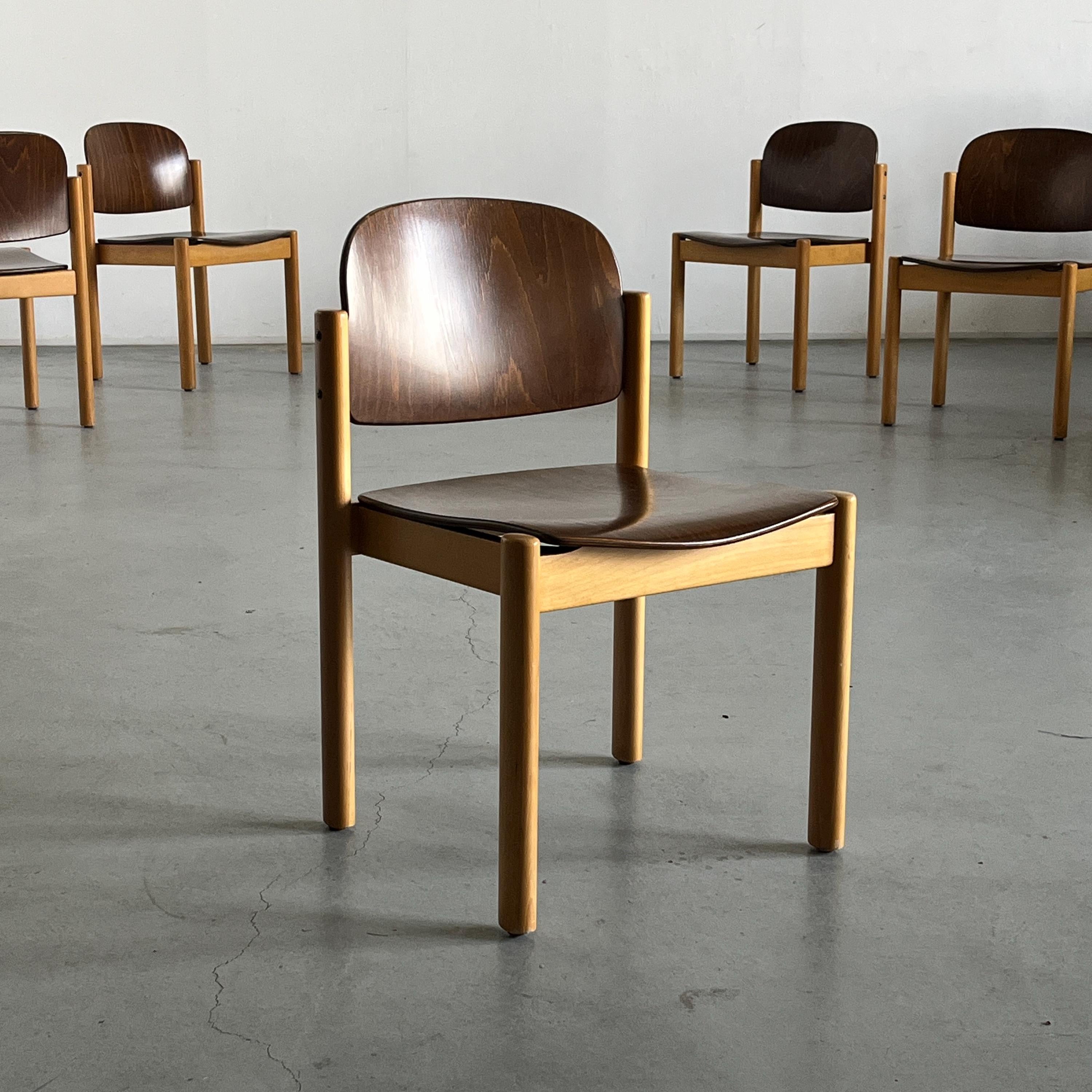 Mid-Century Modern Stackable Dining Chairs or Visitor Chairs by Kusch + Co
