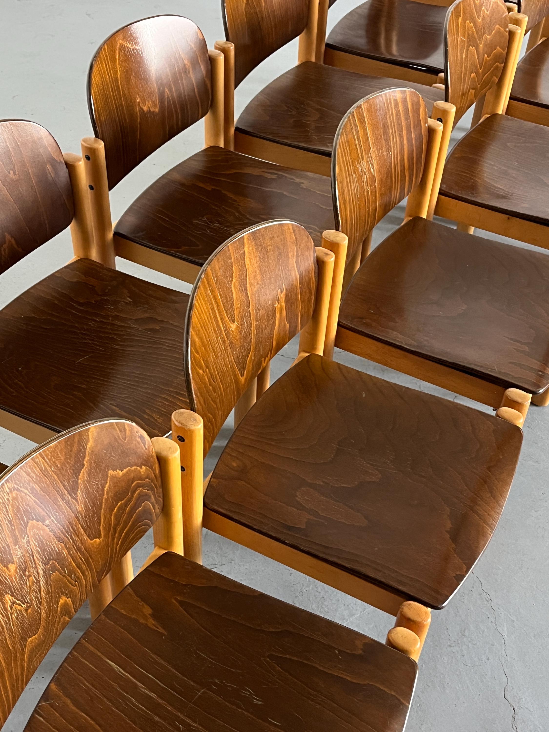 Mid-Century Modern Stackable Dining Chairs or Visitor Chairs by Kusch + Co