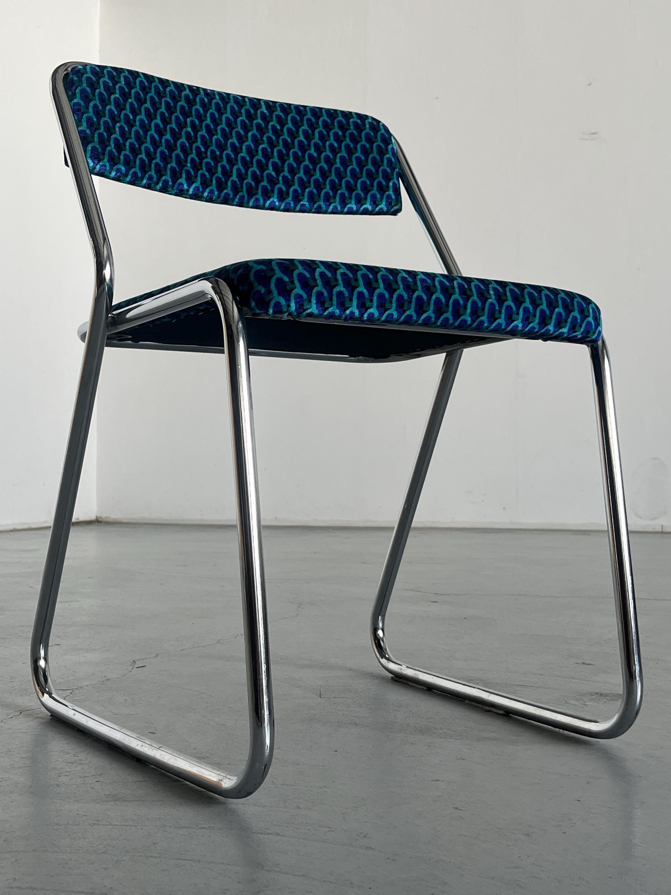 Walter Antonis Style Chair in Postmodern Upholstery