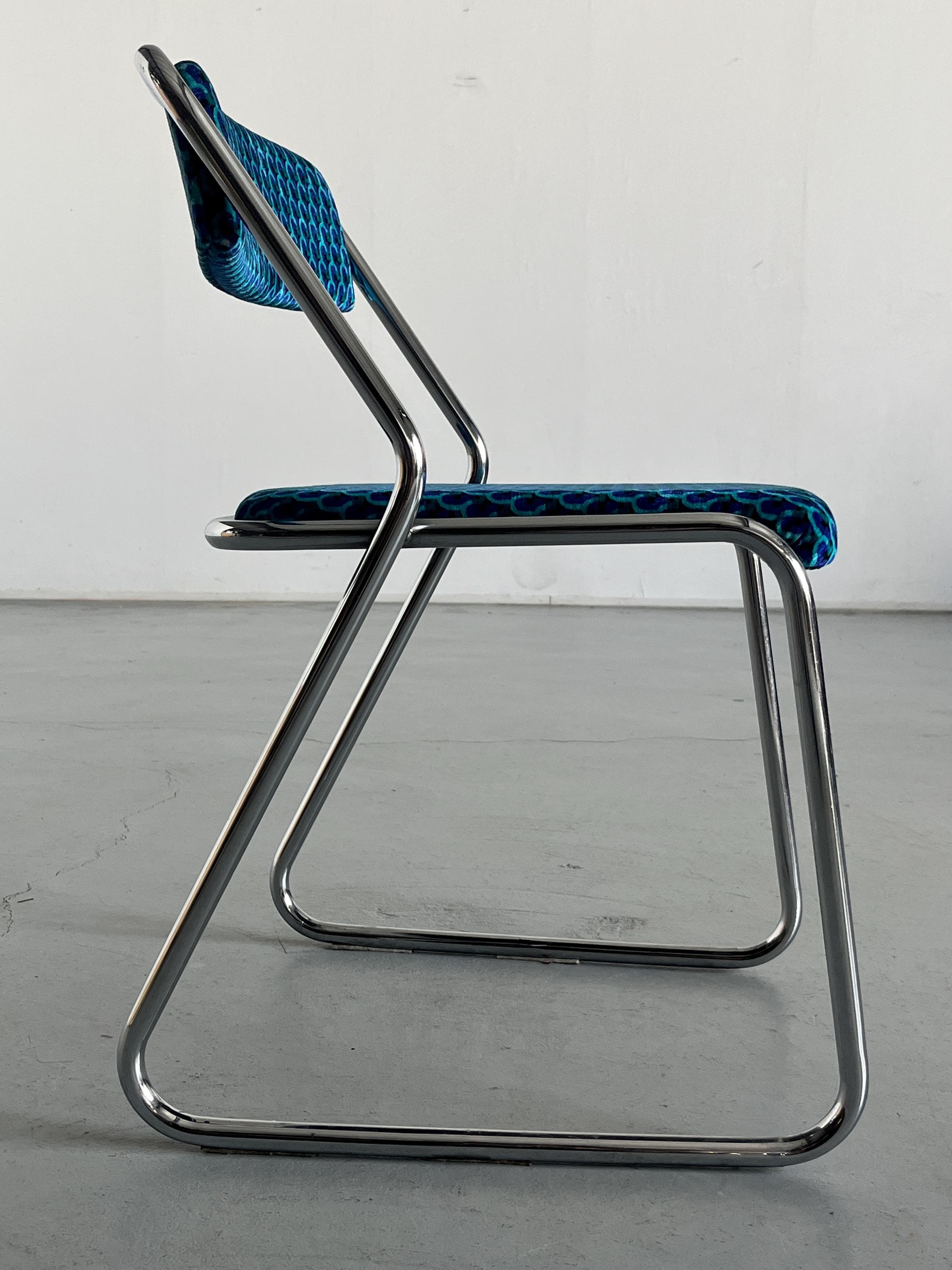 Walter Antonis Style Chair in Postmodern Upholstery