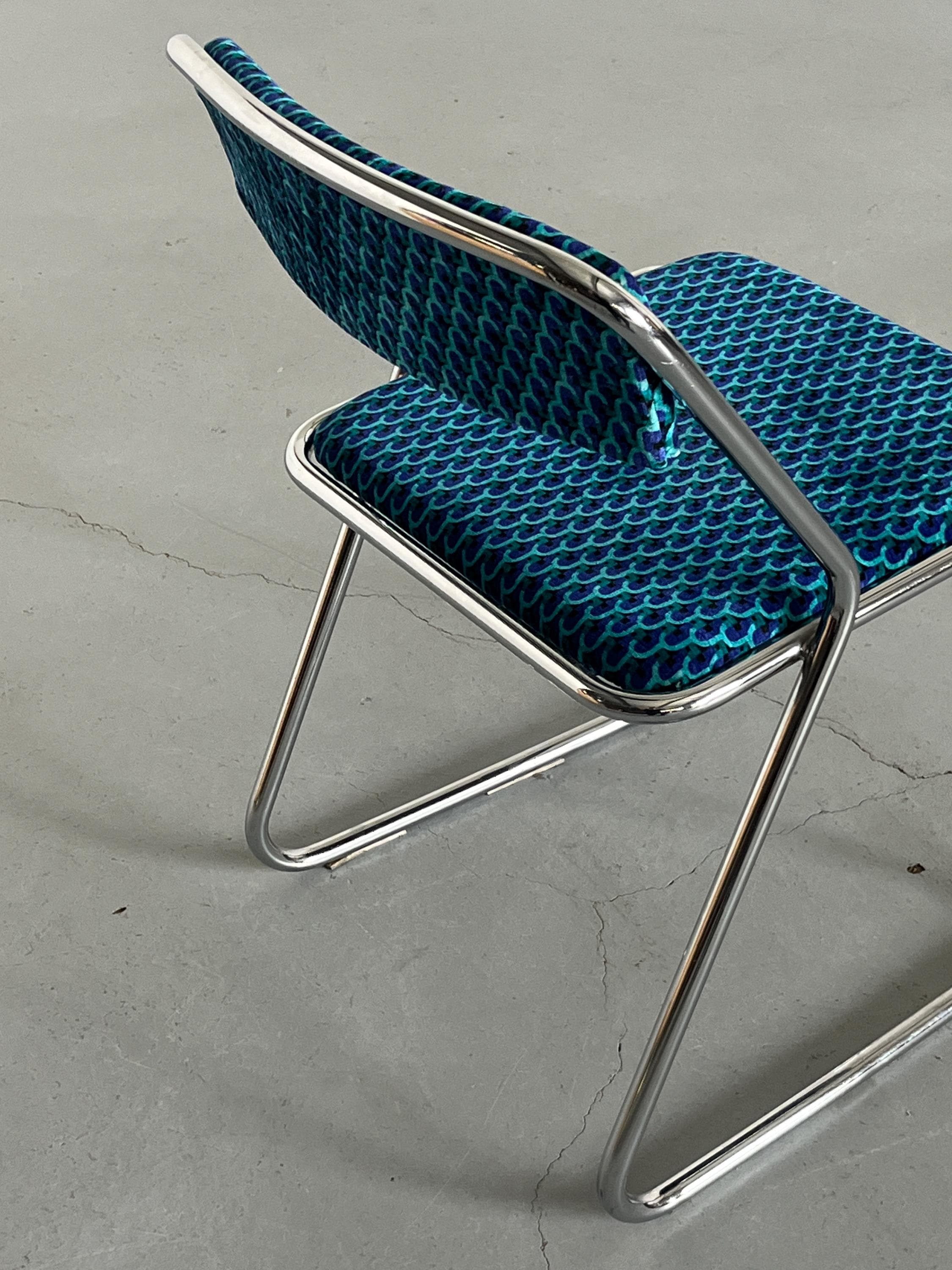 Walter Antonis Style Chair in Postmodern Upholstery