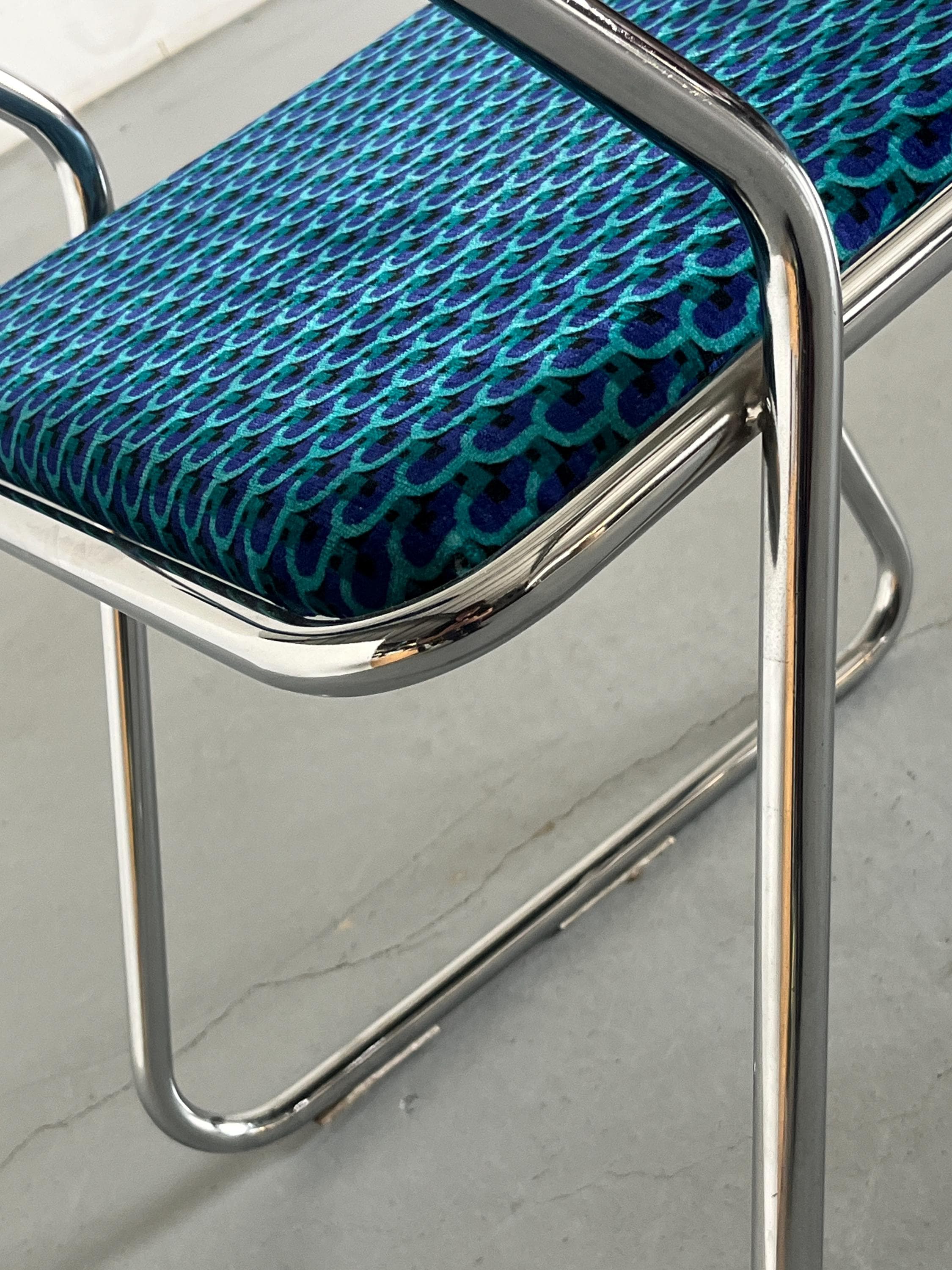 Walter Antonis Style Chair in Postmodern Upholstery