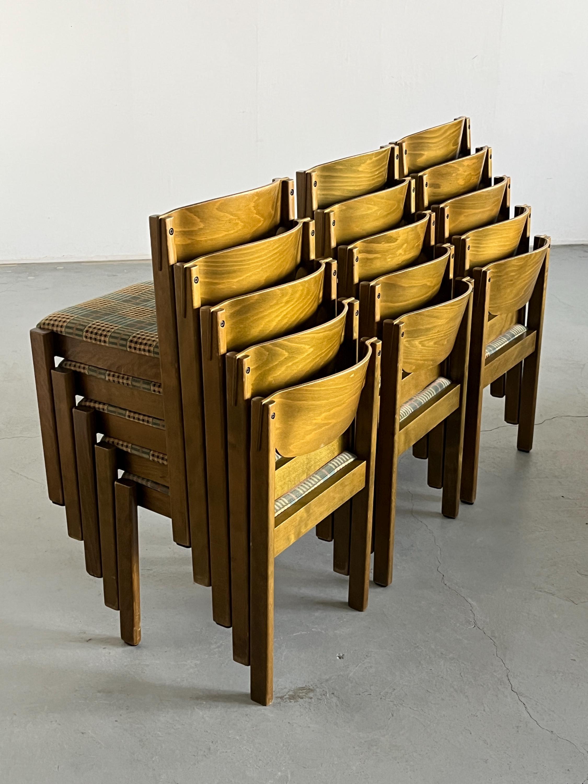 Stackable Dining Chairs in the Style of Roland Raine, 1970s Germany