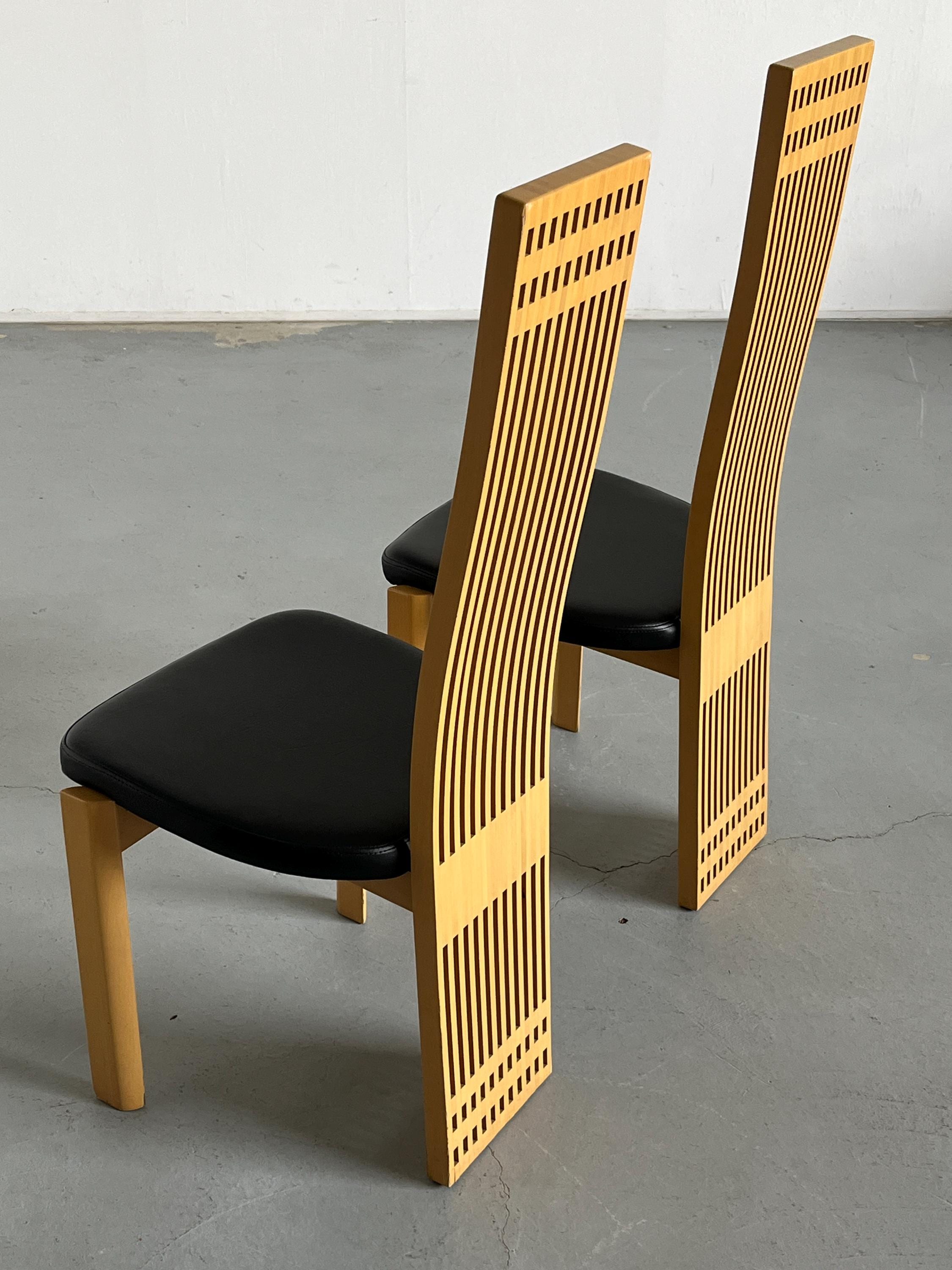 High Back Dining Chairs in the Style of Pietro Costantini