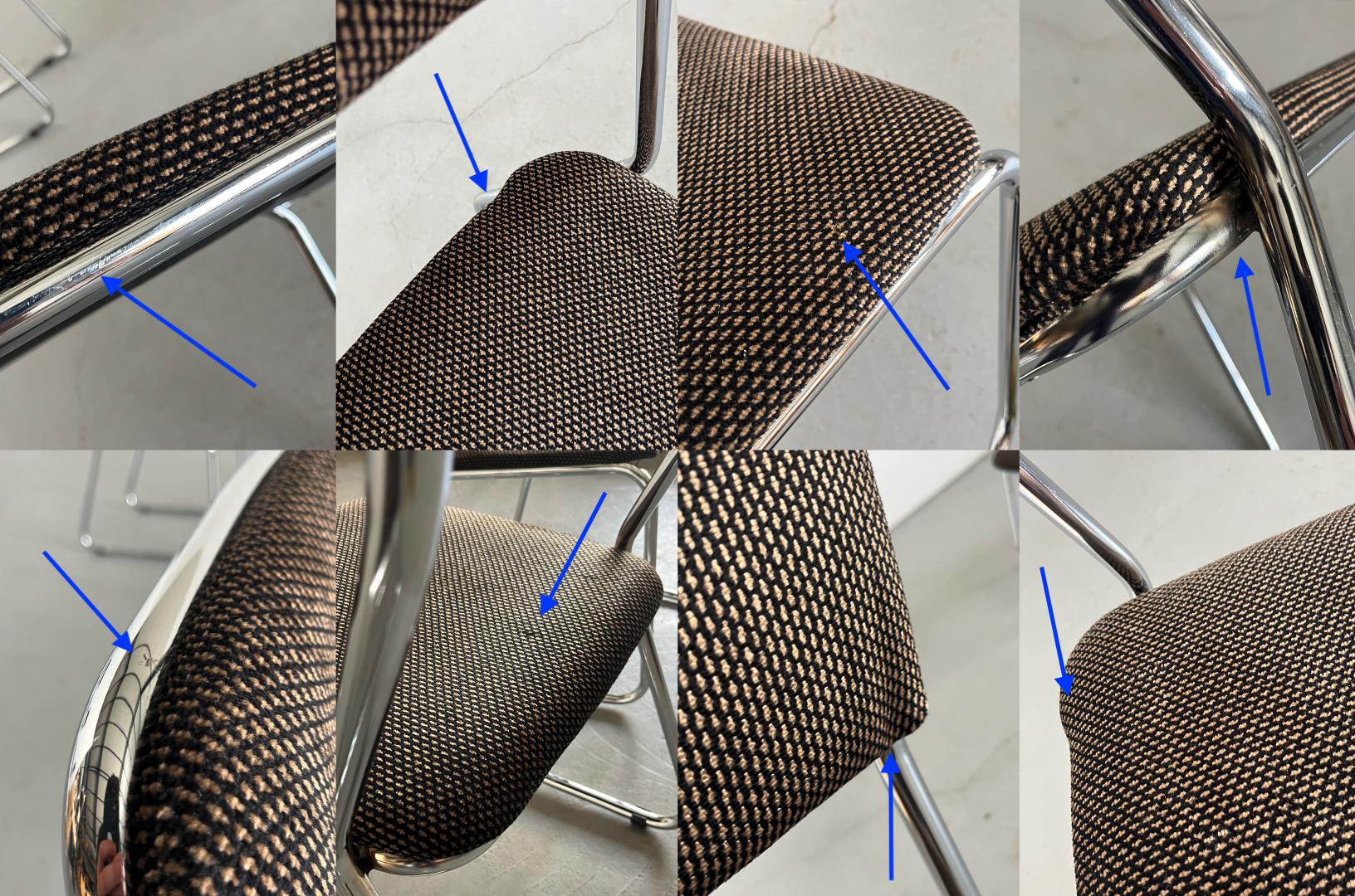 Stackable Dining Chairs in Patterned Upholstery