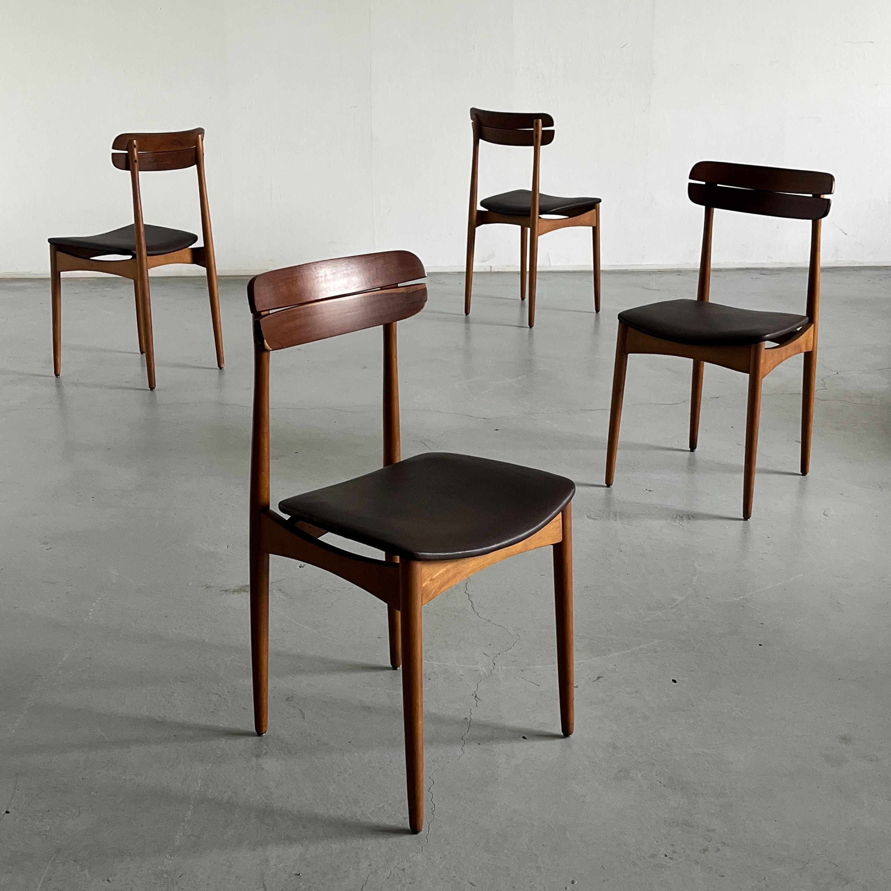 Danish Design Dining Chairs in Teak Wood