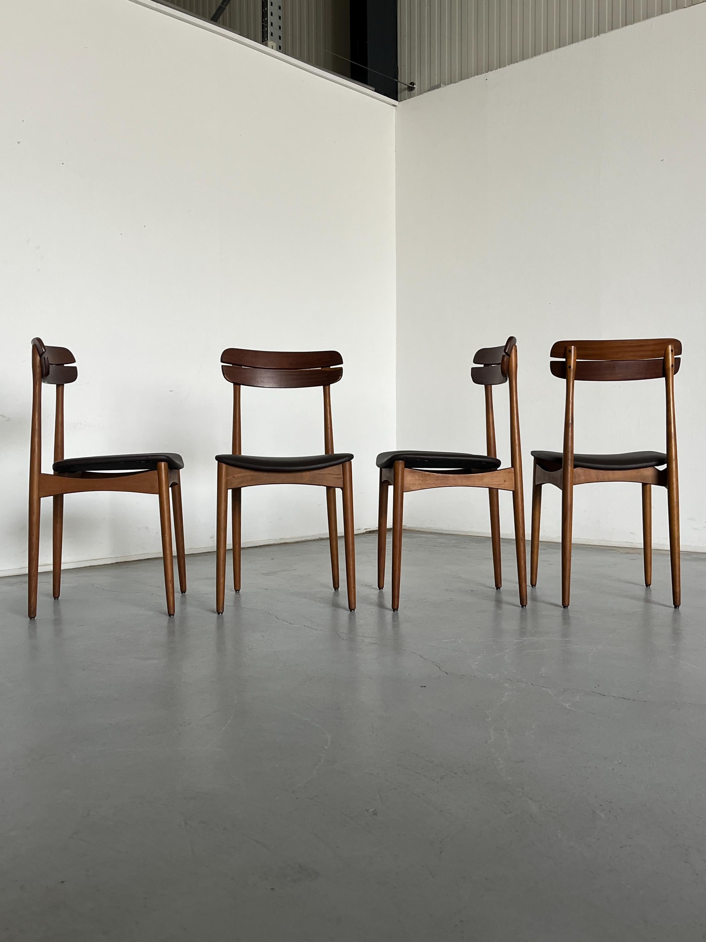 Danish Design Dining Chairs in Teak Wood