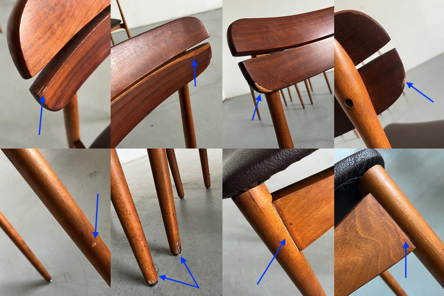 Danish Design Dining Chairs in Teak Wood