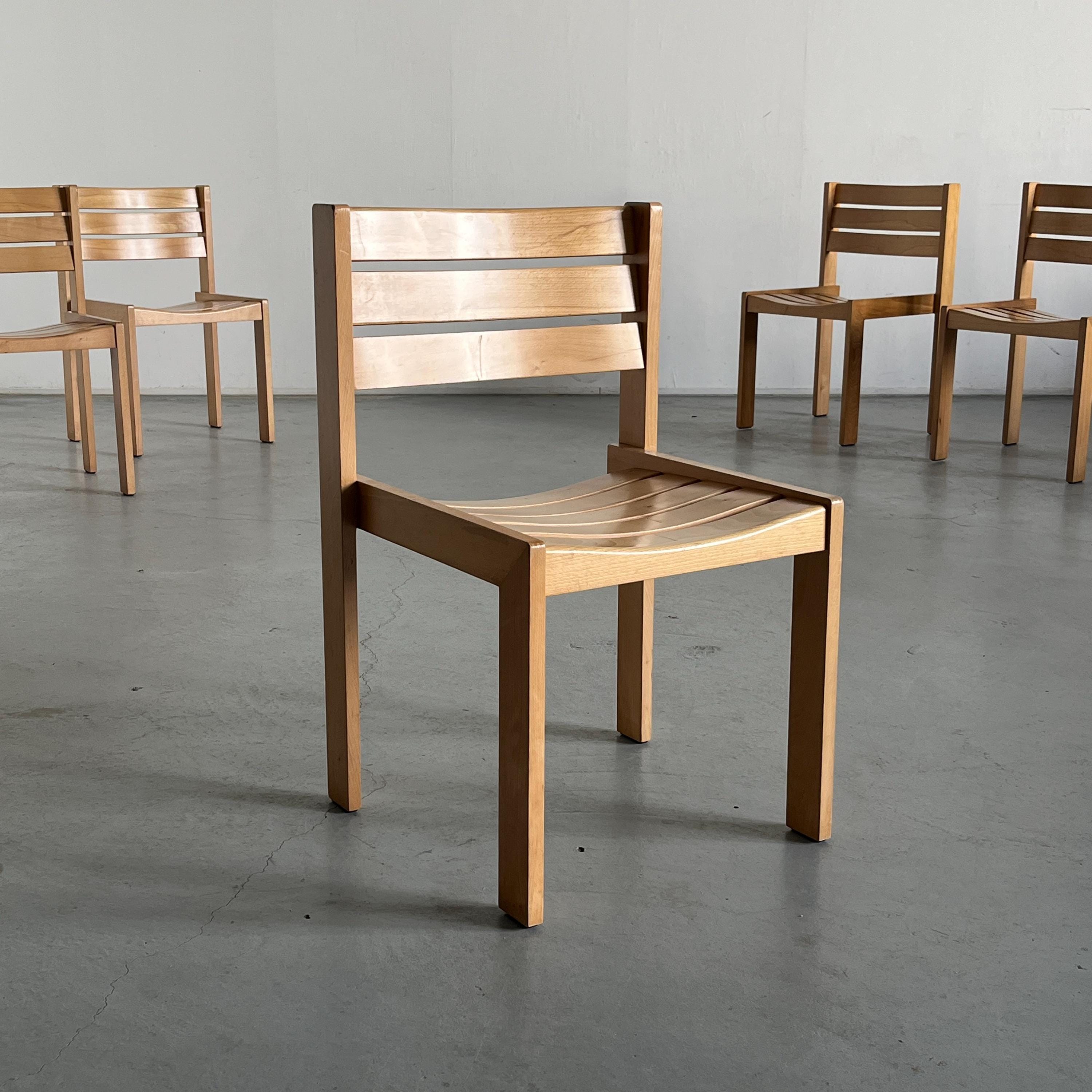 Scandinavian Mid-Century Modern Stackable Chairs by Wilkhahn