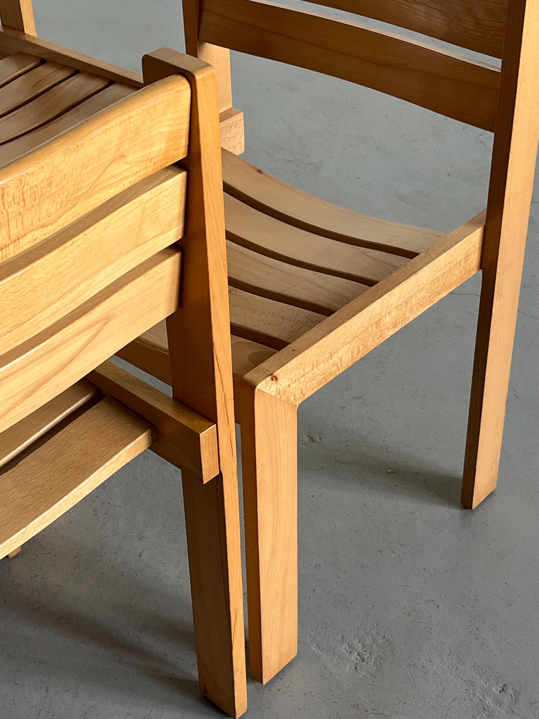 Scandinavian Mid-Century Modern Stackable Chairs by Wilkhahn