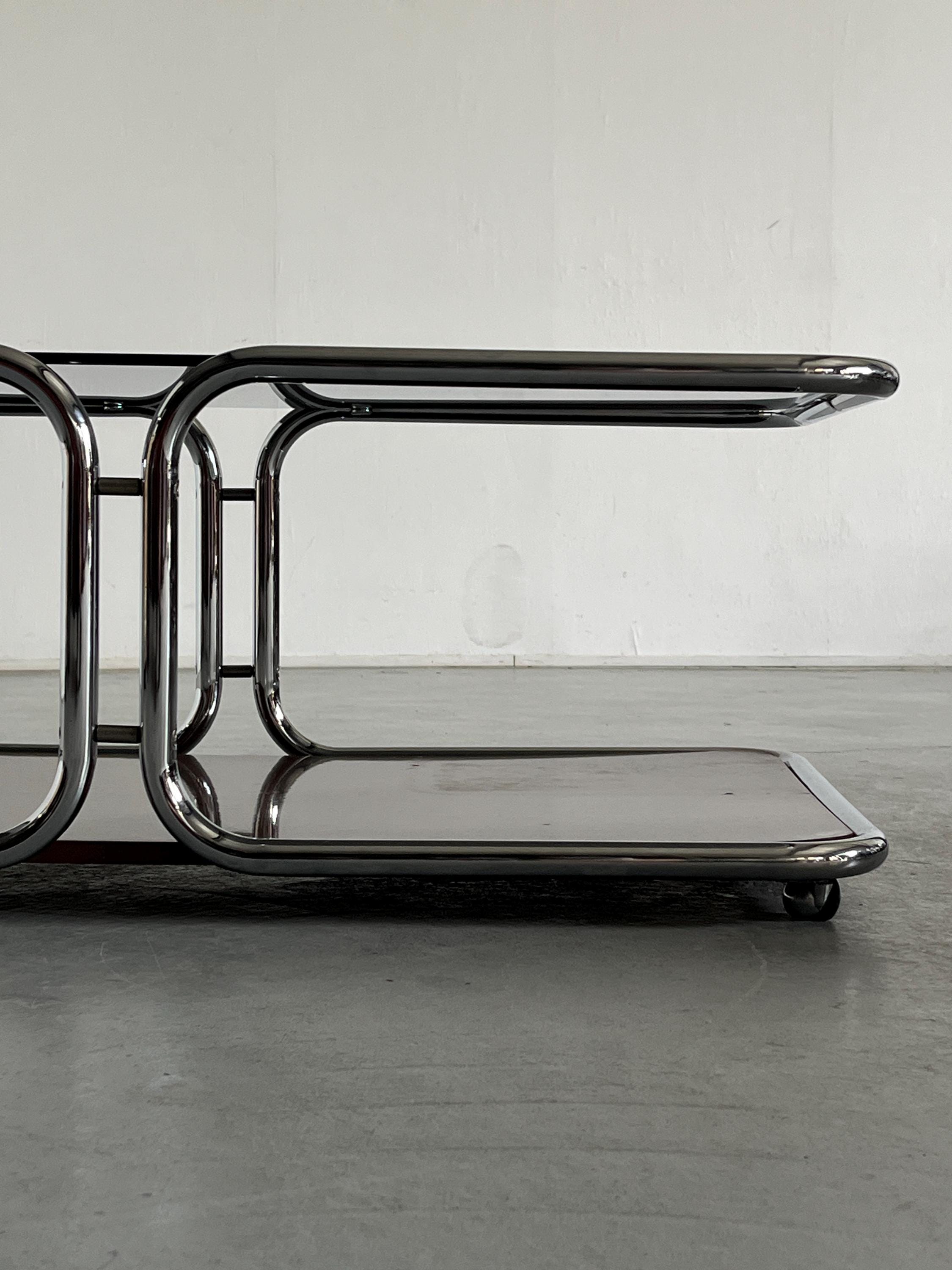Italian Mid-Century-Modern Smoked Glass Table