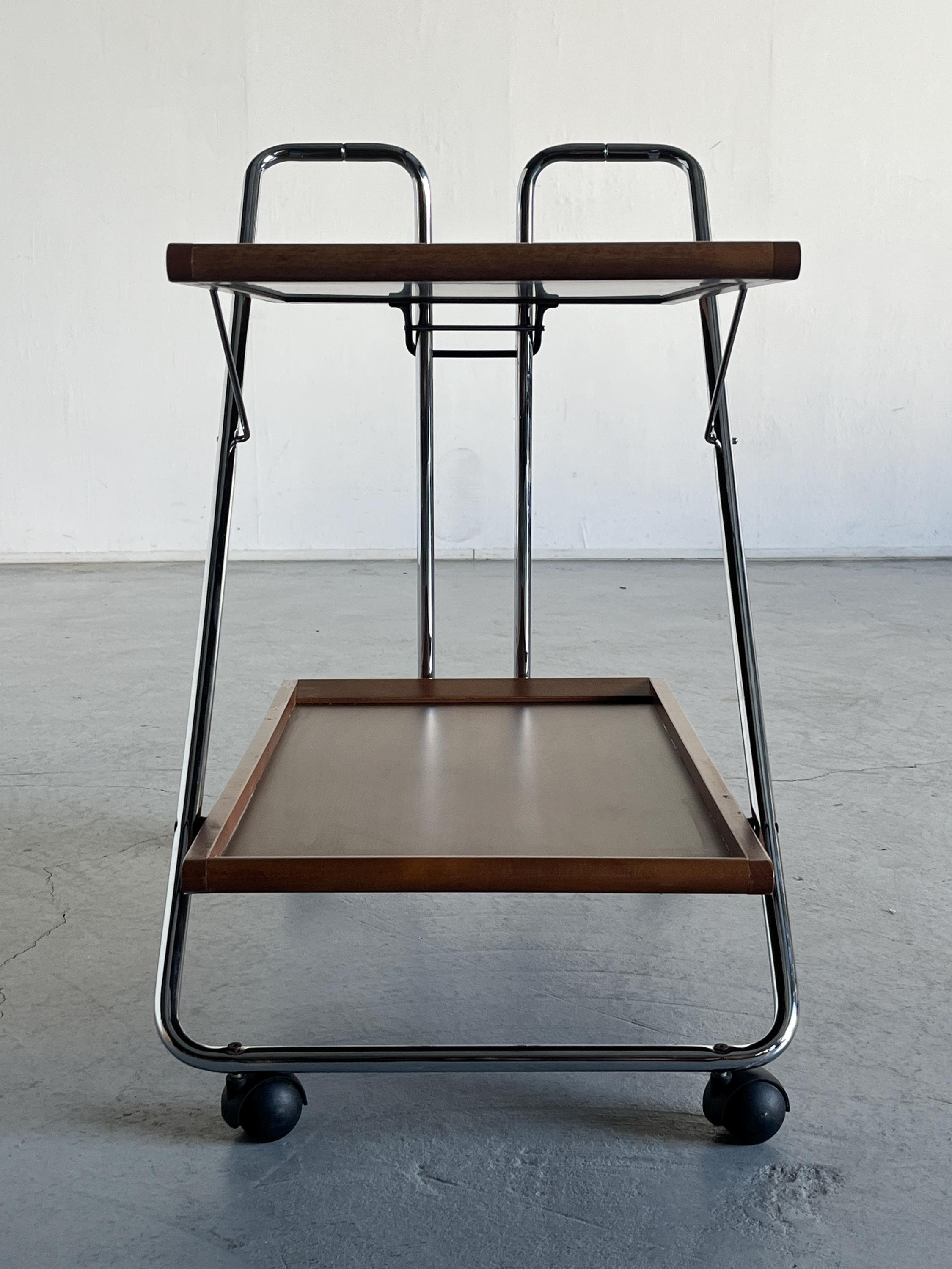 Mid-Century Modern Folding Bar Cart