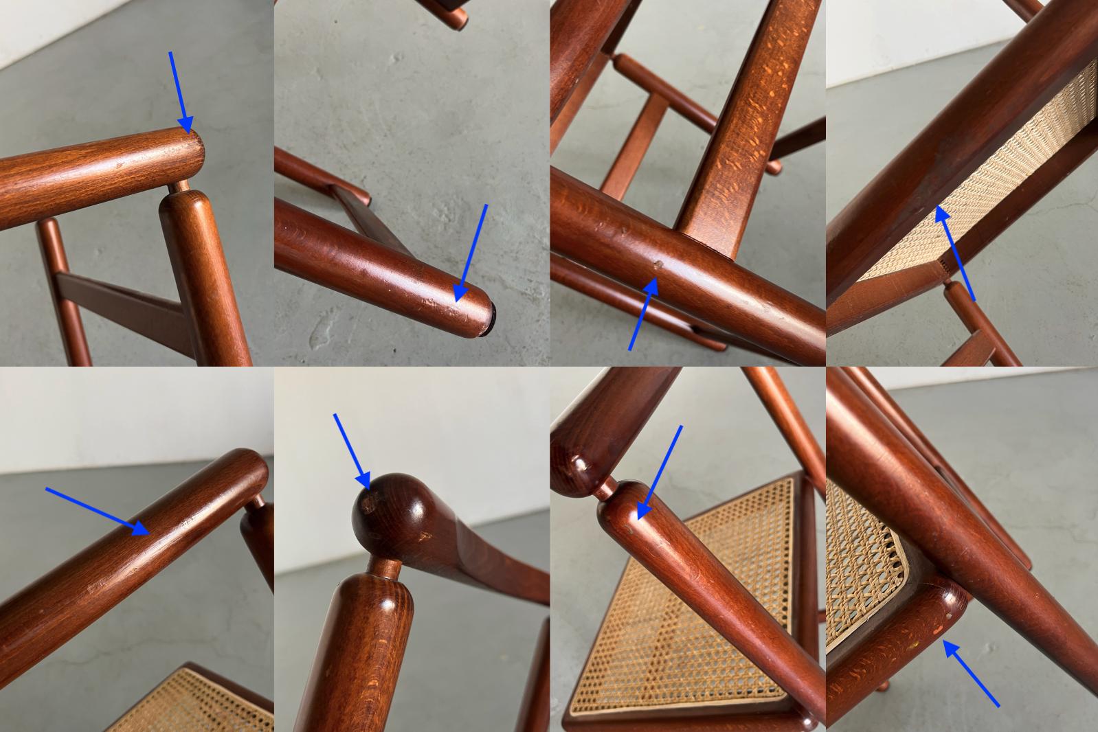 Italian Constructivist Caned Dining Chair
