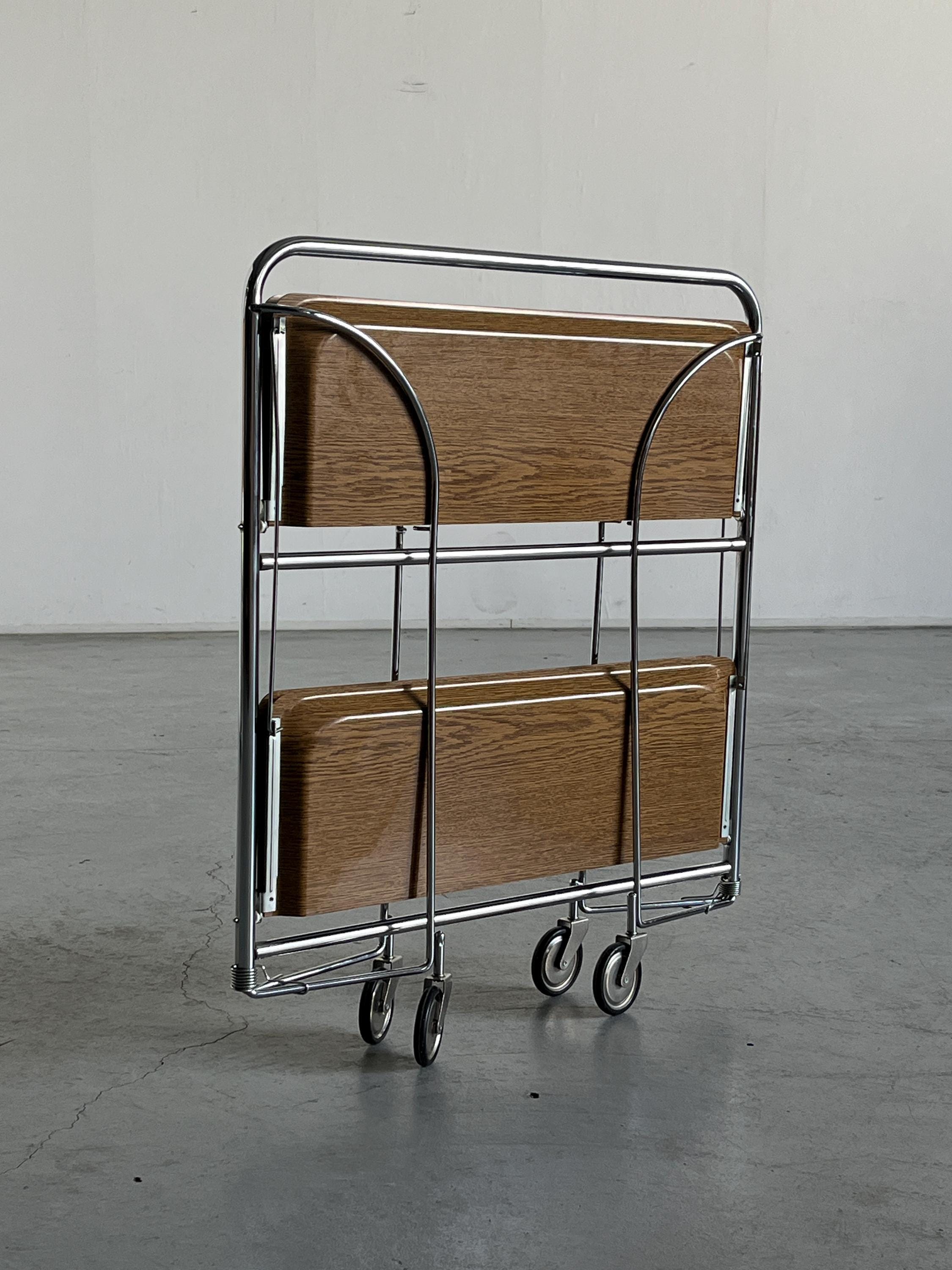 Foldable Serving Trolley in the Style of ‘Dinett’ by Bremshey & Co