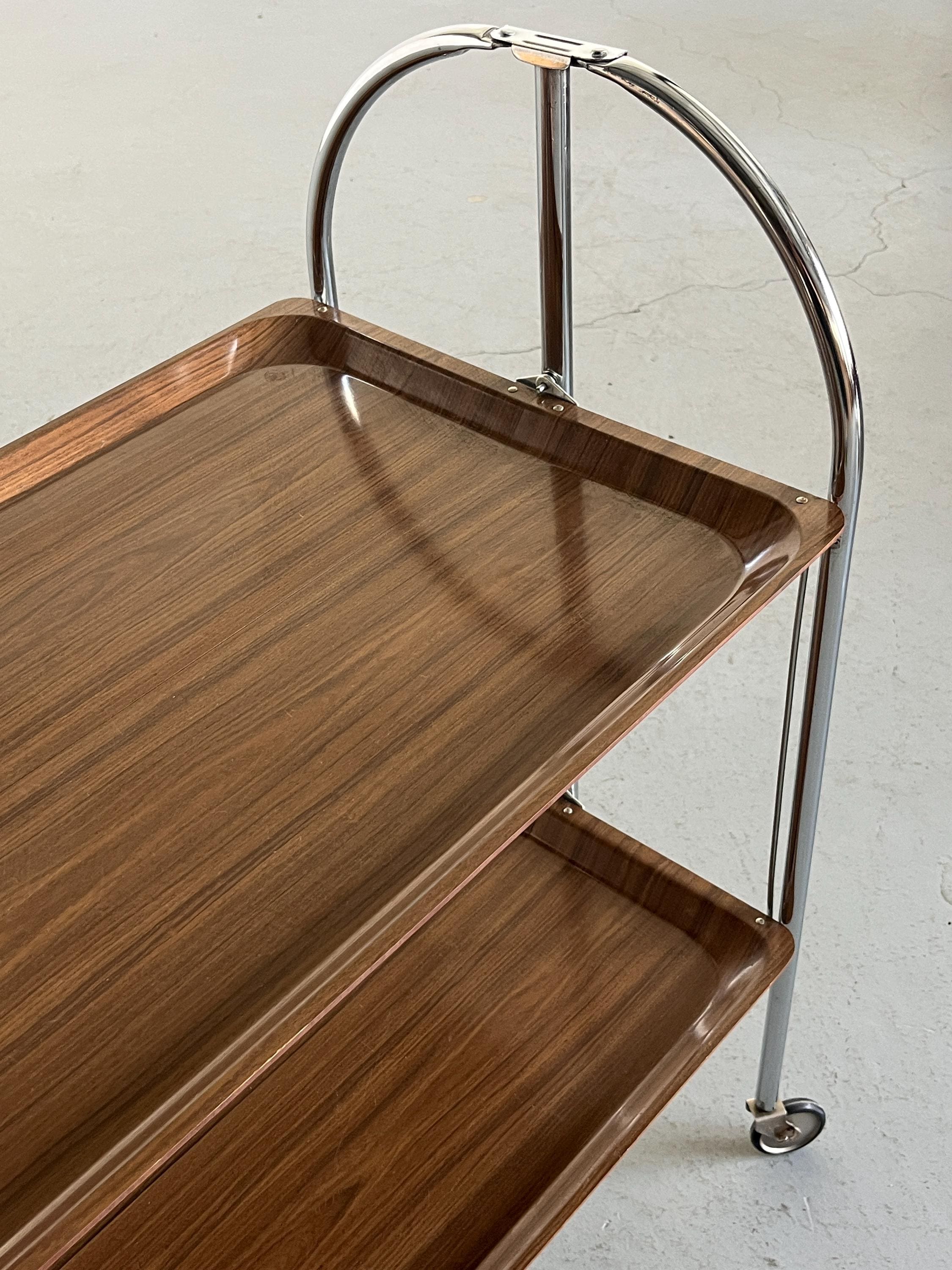 Foldable Serving Trolley in the Style of 'Dinett' by Bremshey & Co