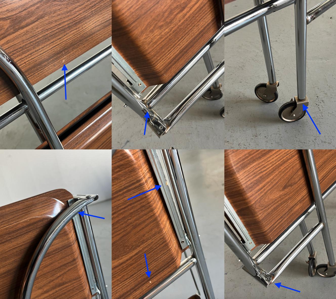 Foldable Serving Trolley in the Style of 'Dinett' by Bremshey & Co