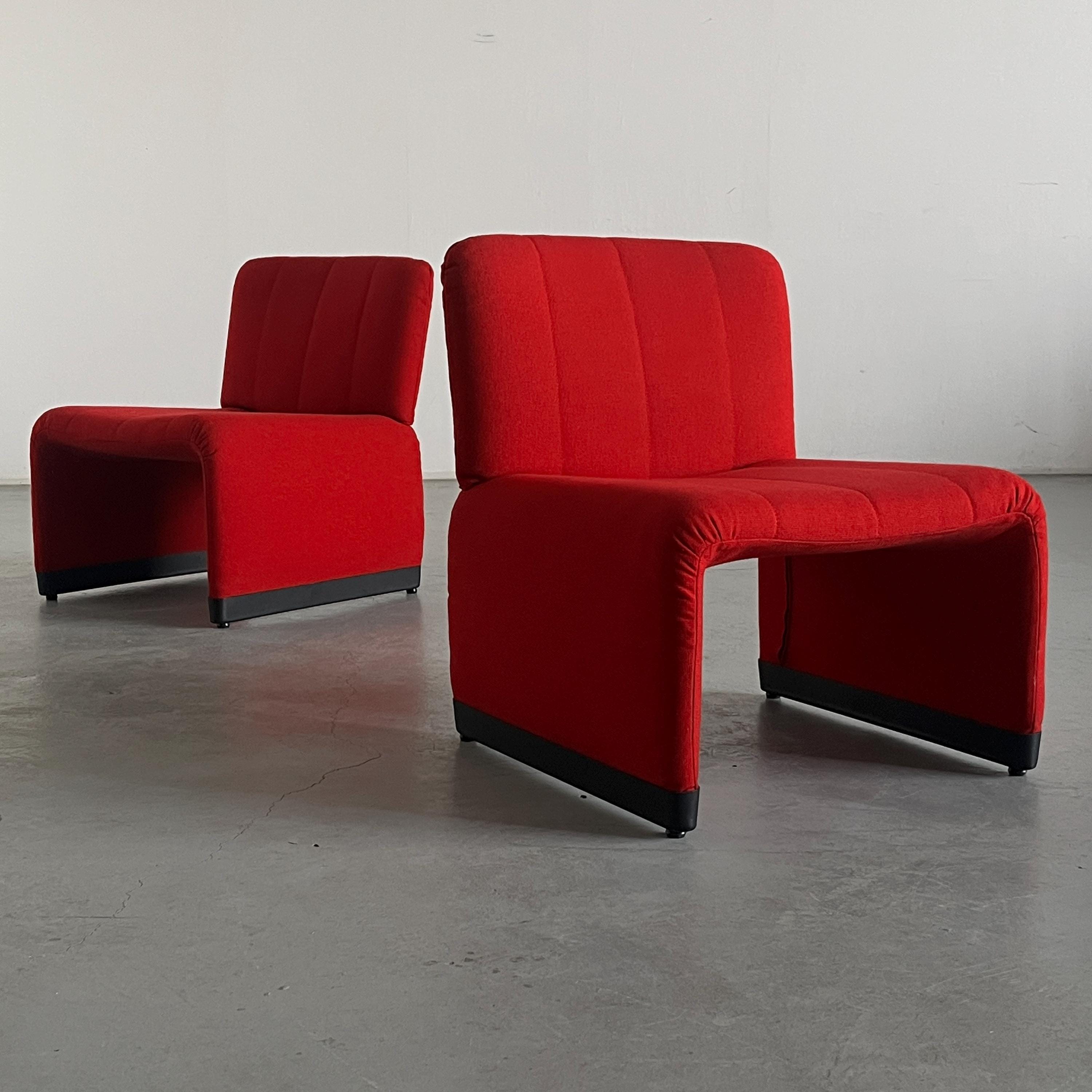 Lounge Armchairs in the Style of Giancarlo Piretti