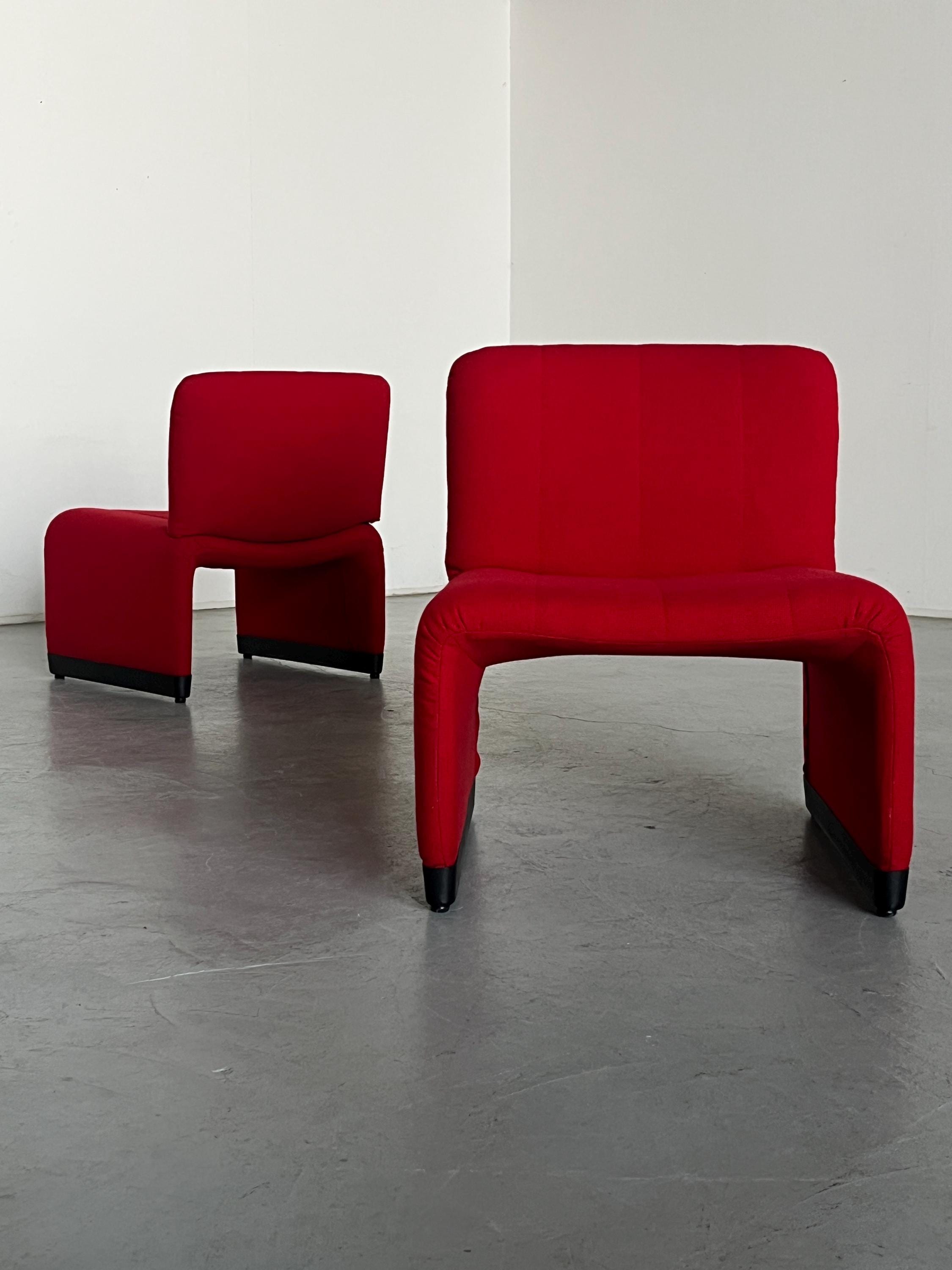 Lounge Armchairs in the Style of Giancarlo Piretti