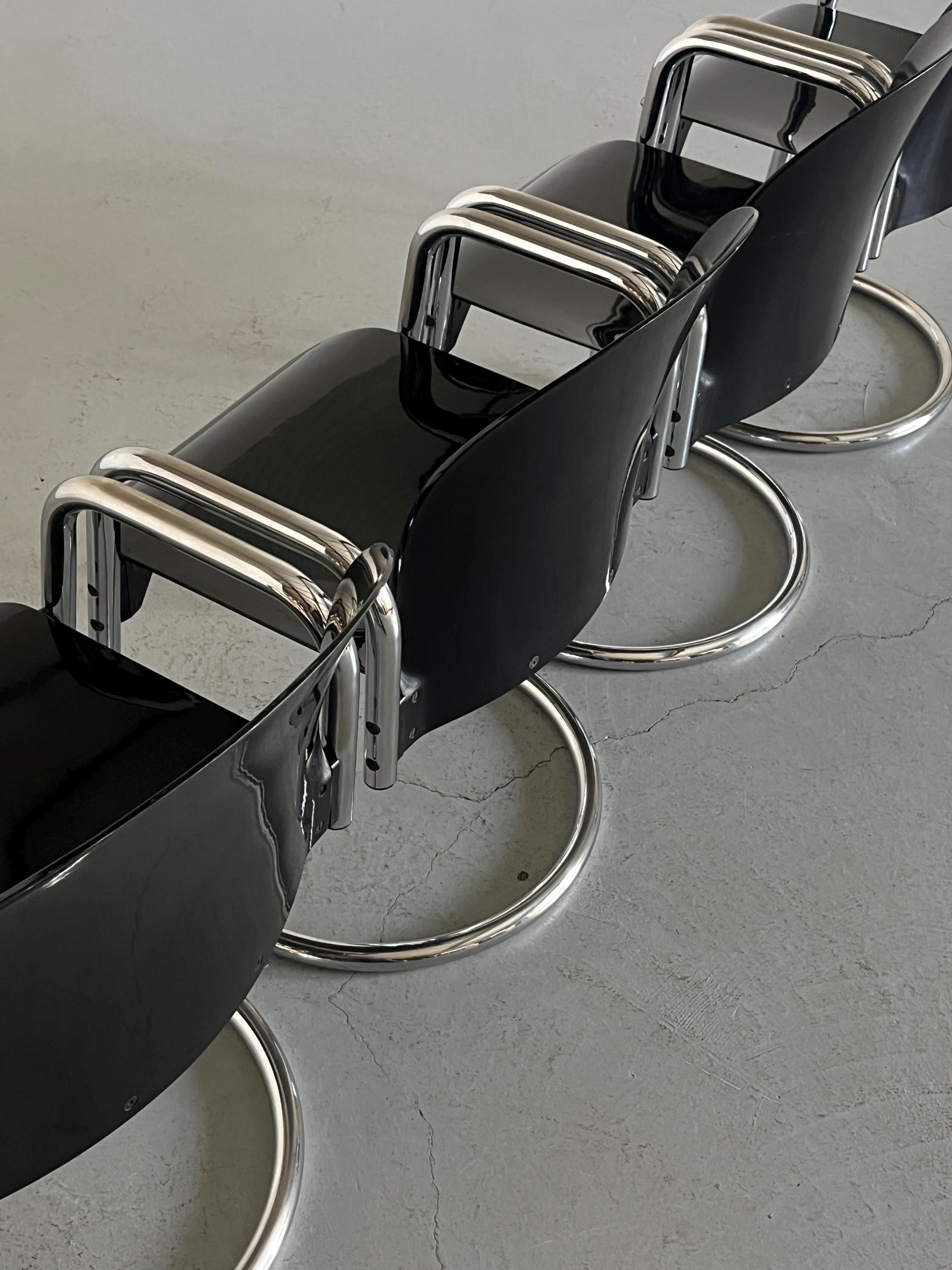 Dialogo Dessau Cantilever Dining Chairs by Afra & Tobia Scarpa for B\&B Italia