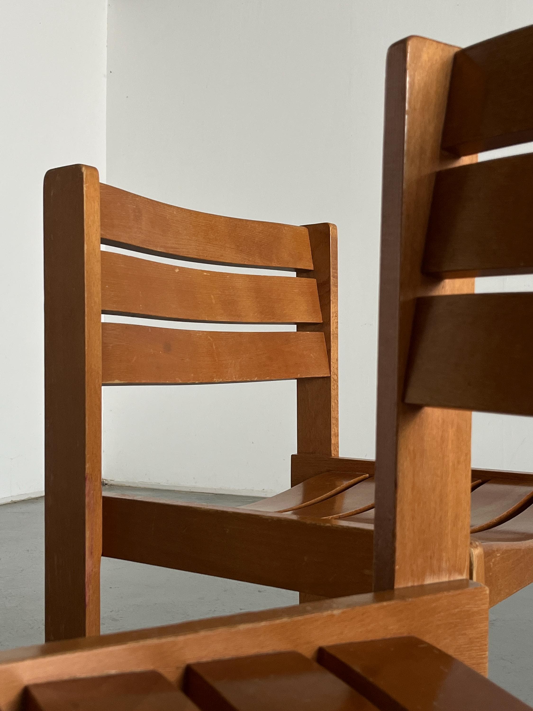 Stackable Beechwood Dining Chairs by Wilkhahn