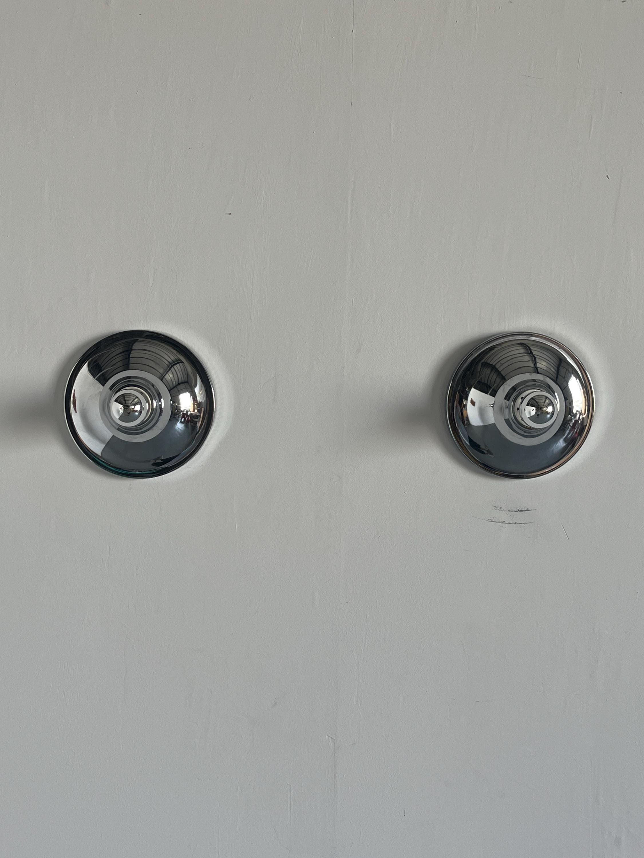 Elegant Space Age Mounted Wall Lamps