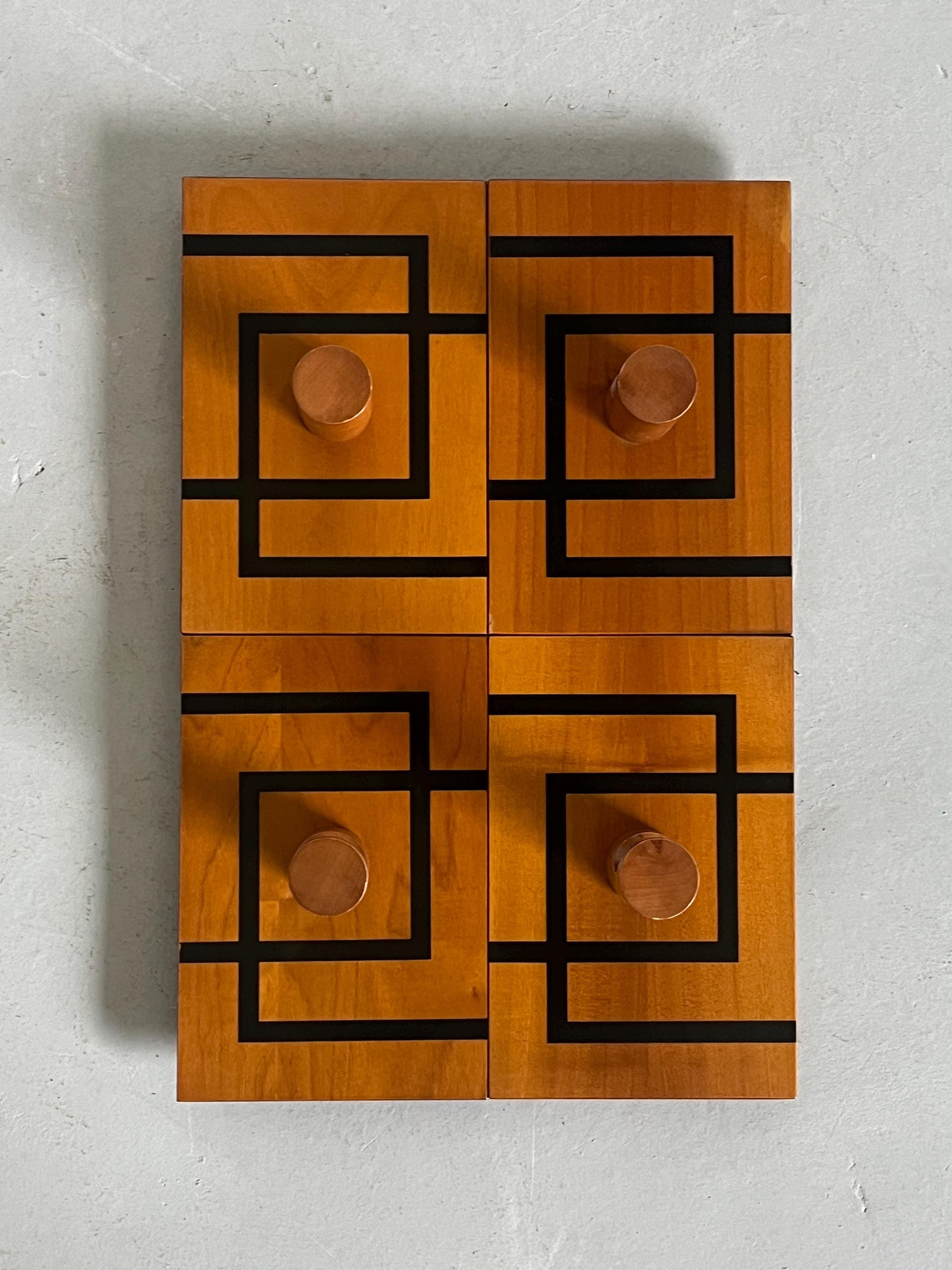 Wall-Mounted Coat Racks with Geometric Pattern
