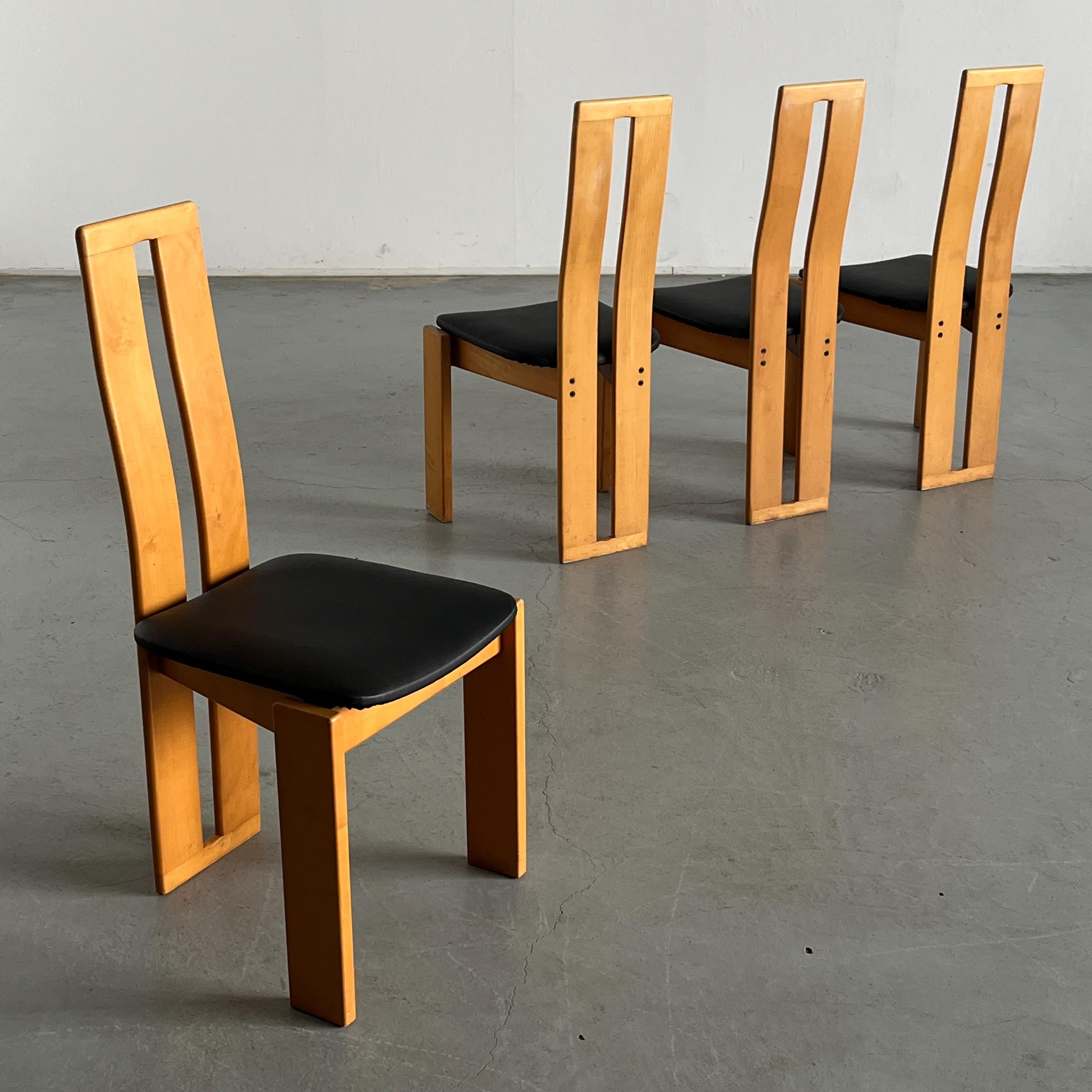 Pietro Constantini Style High-Back Dining Chairs