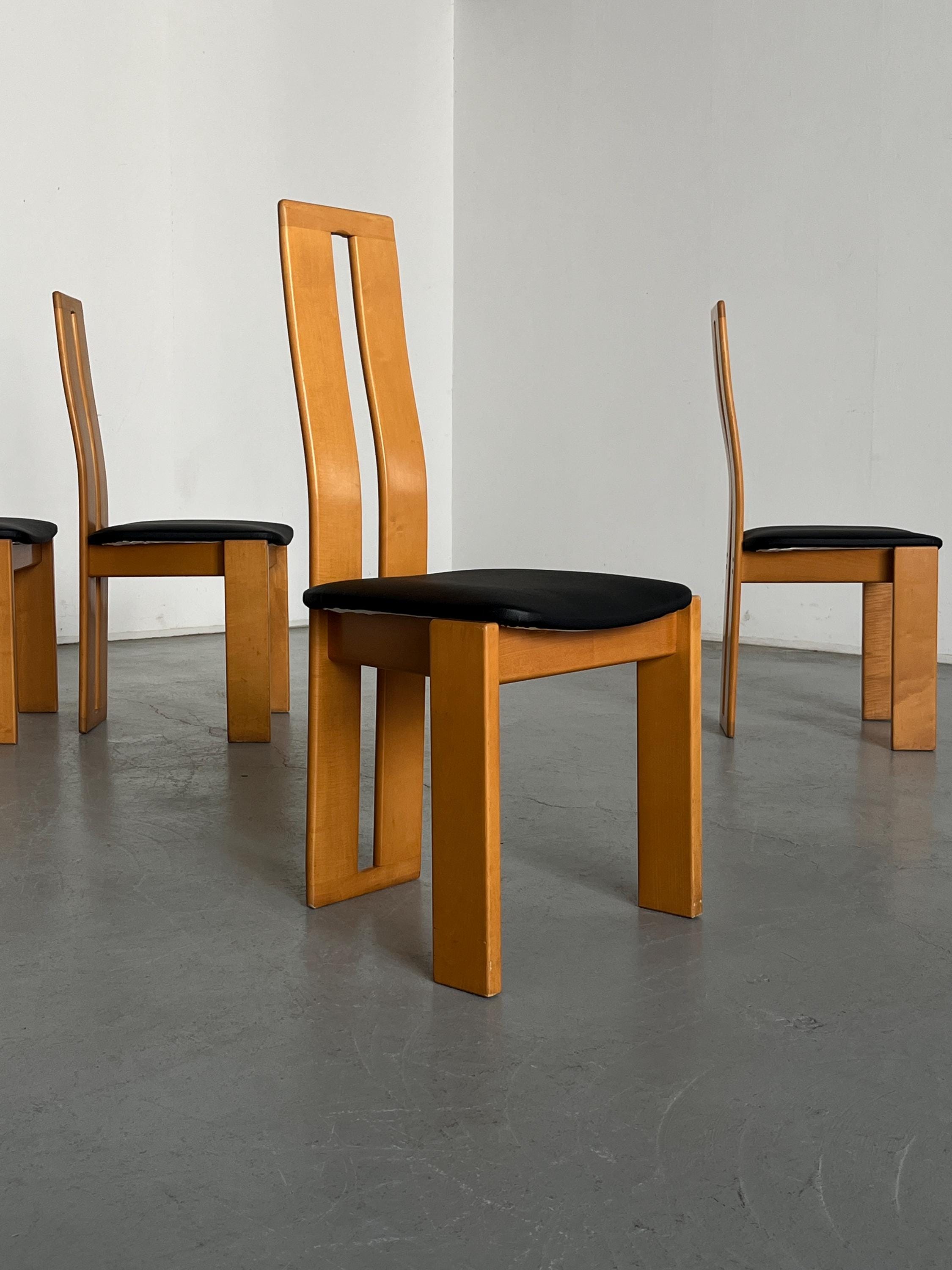 Pietro Constantini Style High-Back Dining Chairs