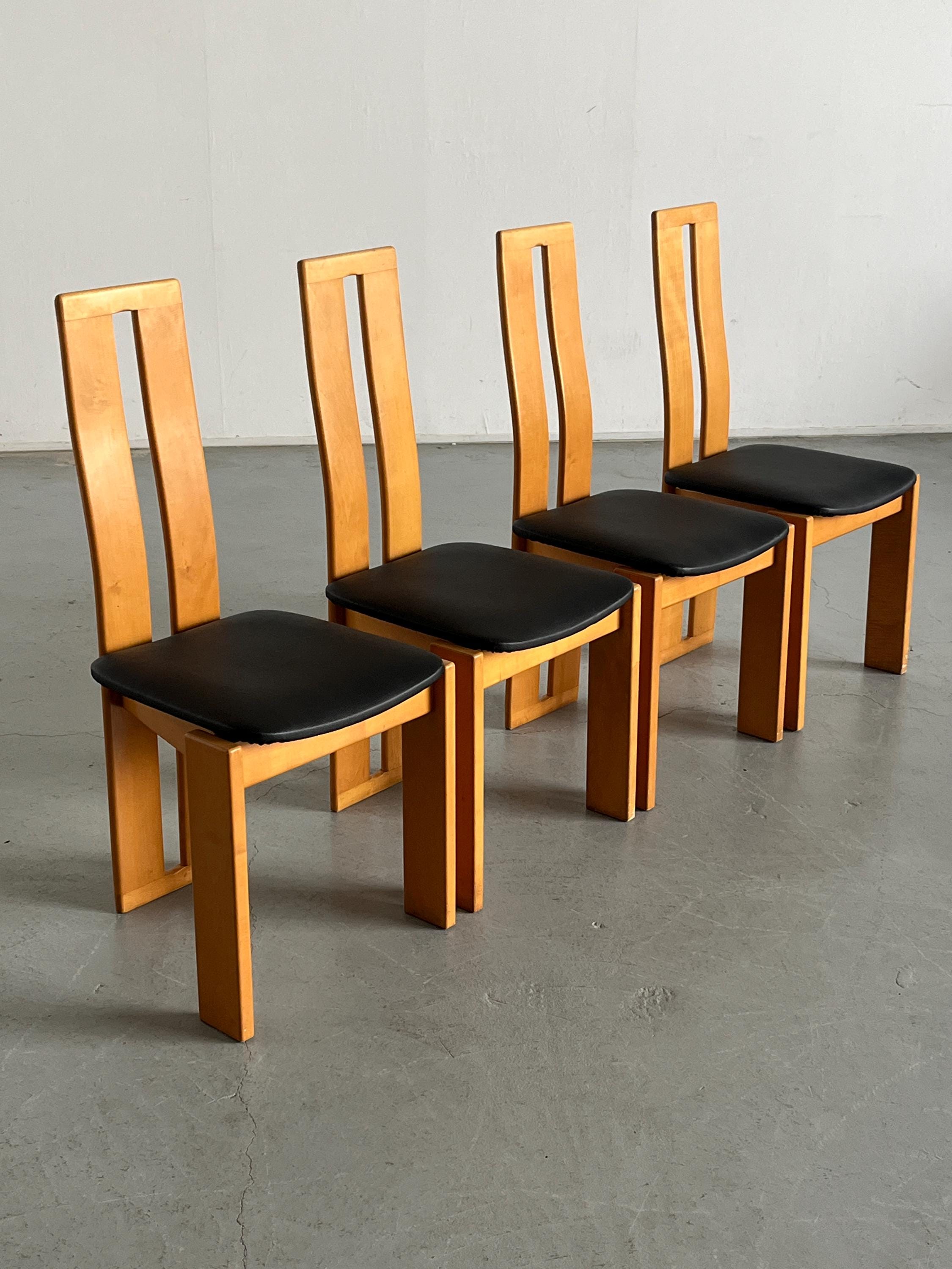 Pietro Constantini Style High-Back Dining Chairs