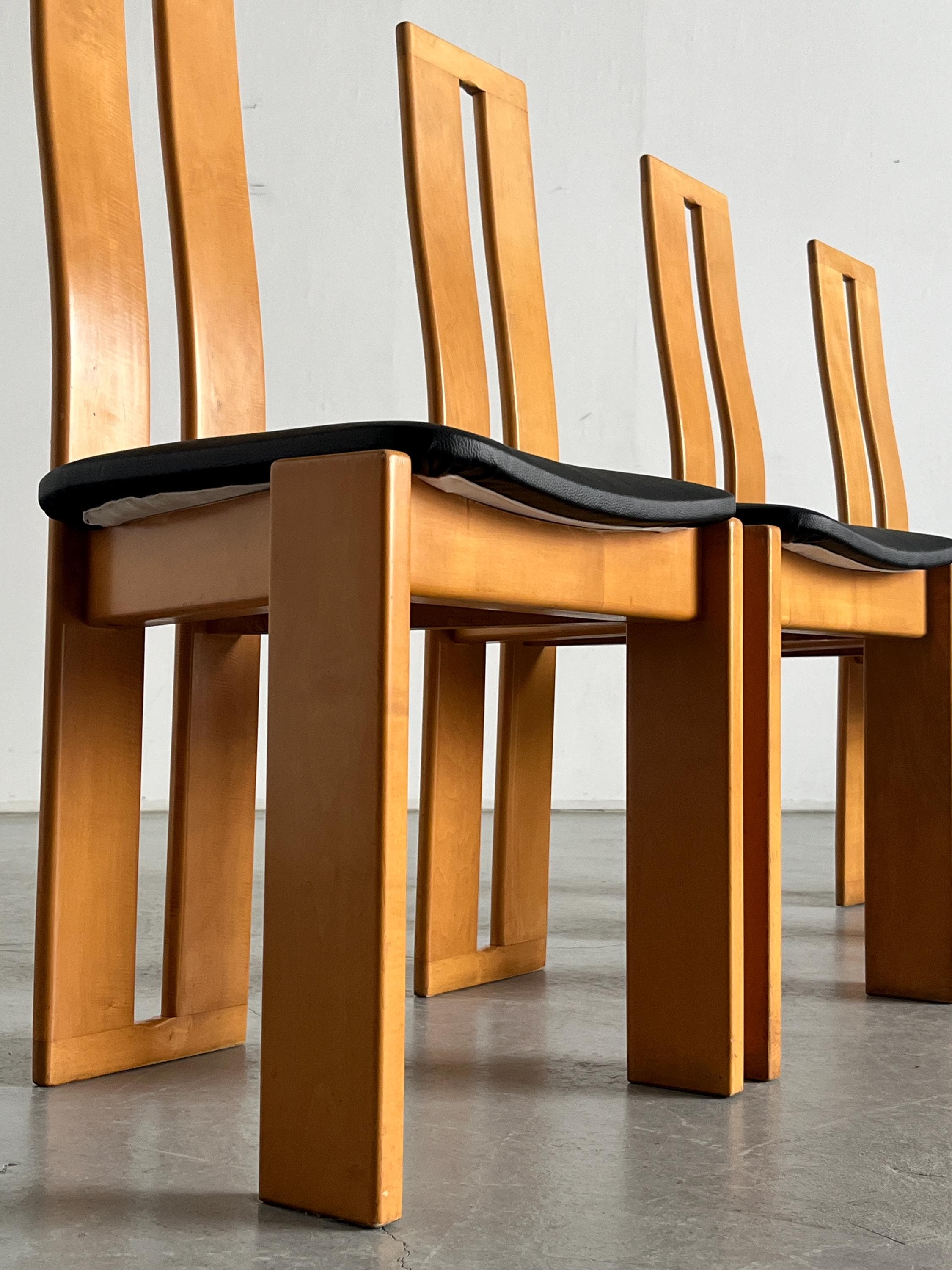 Pietro Constantini Style High-Back Dining Chairs