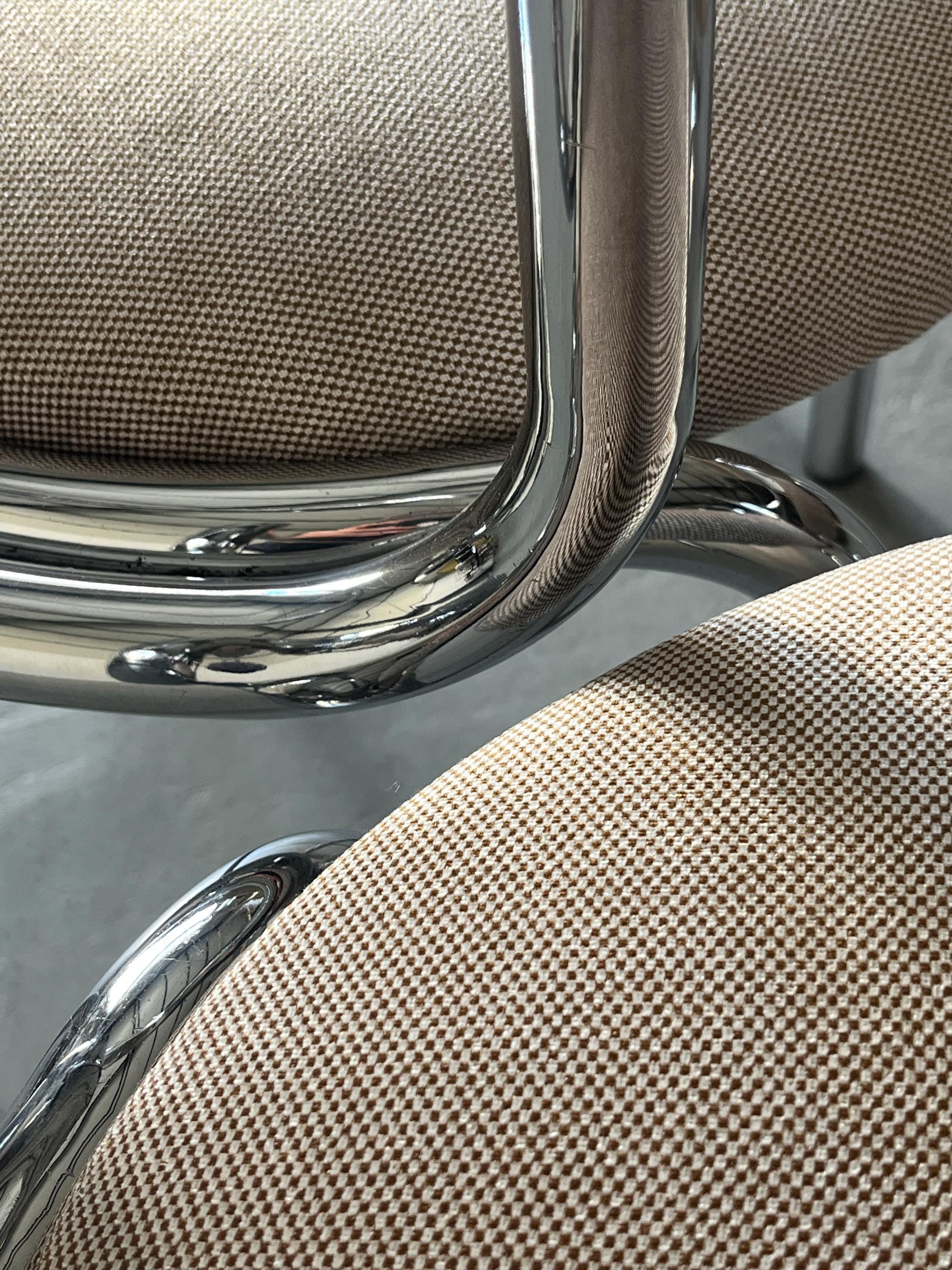 Chromed Armchairs Attributed to Zanotta