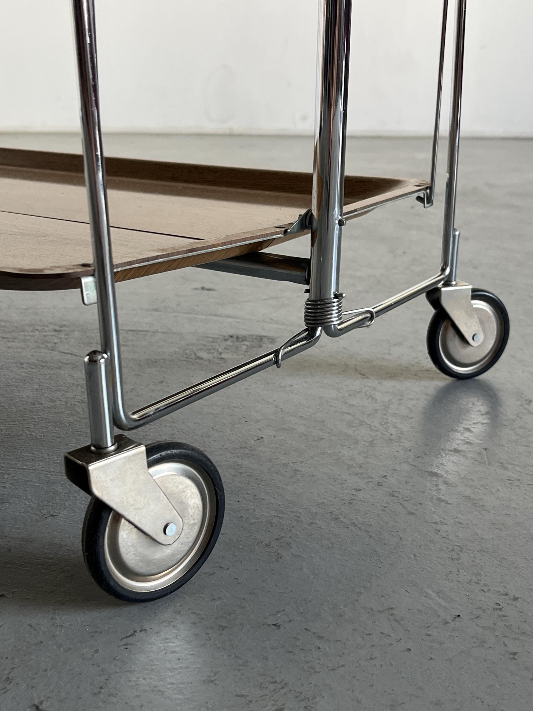 Foldable Serving Trolley in the Style of ‘Dinett’ by Bremshey & Co