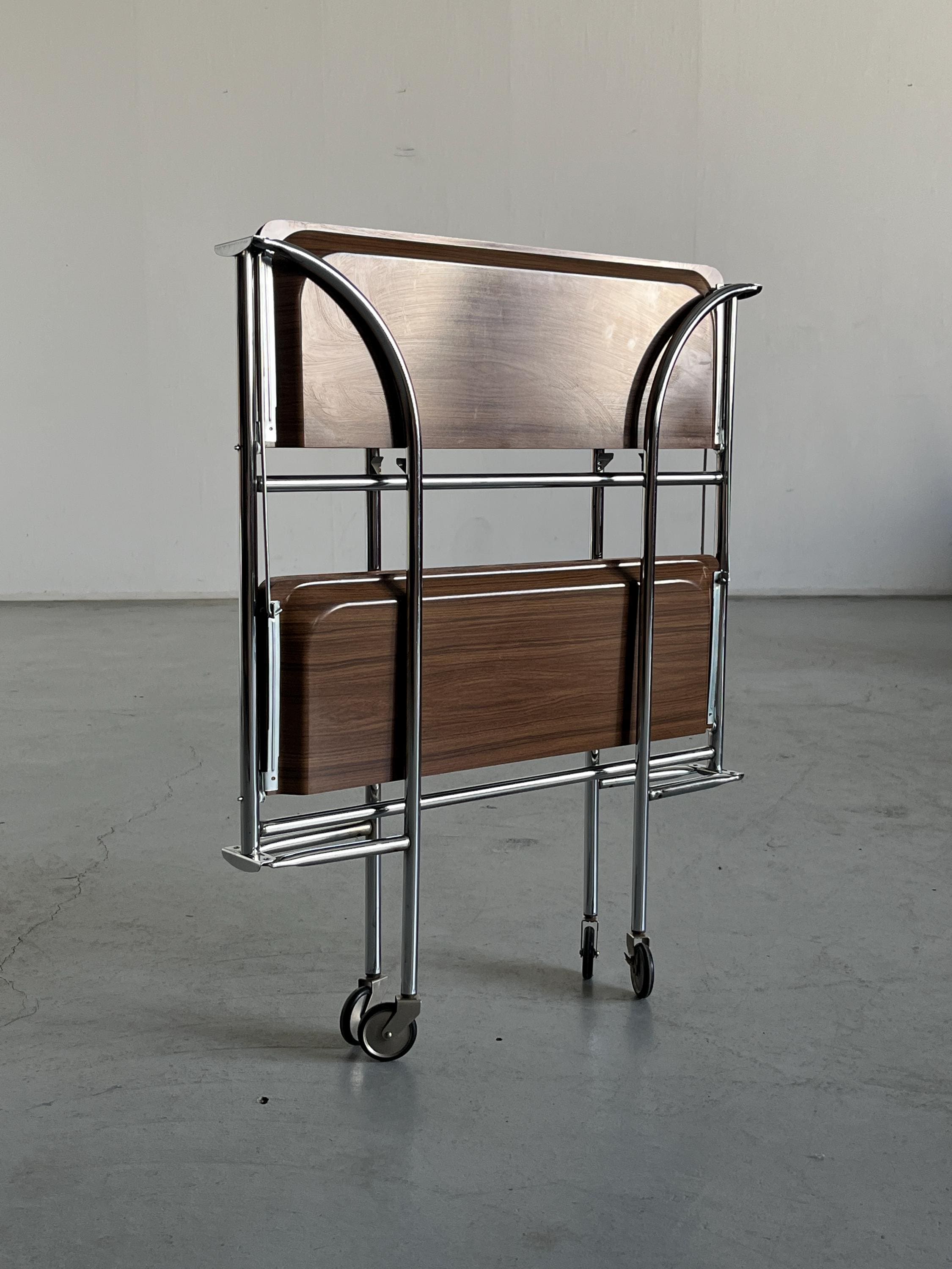 Foldable Serving Trolley in the Style of 'Dinett' by Bremshey & Co