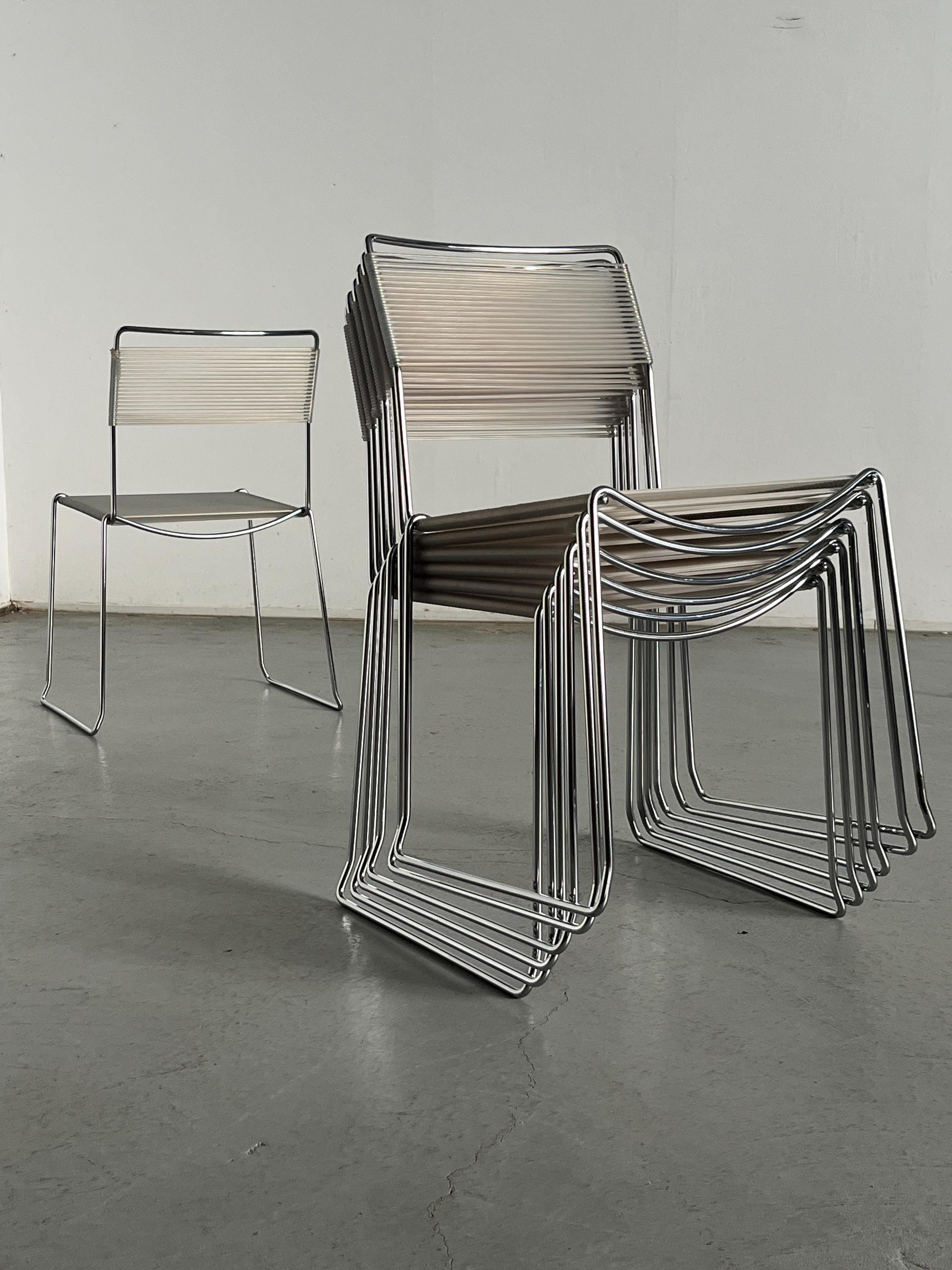 ‘Spaghetti’ Stackable Dining Chair in the Style of Giandomenico Belotti