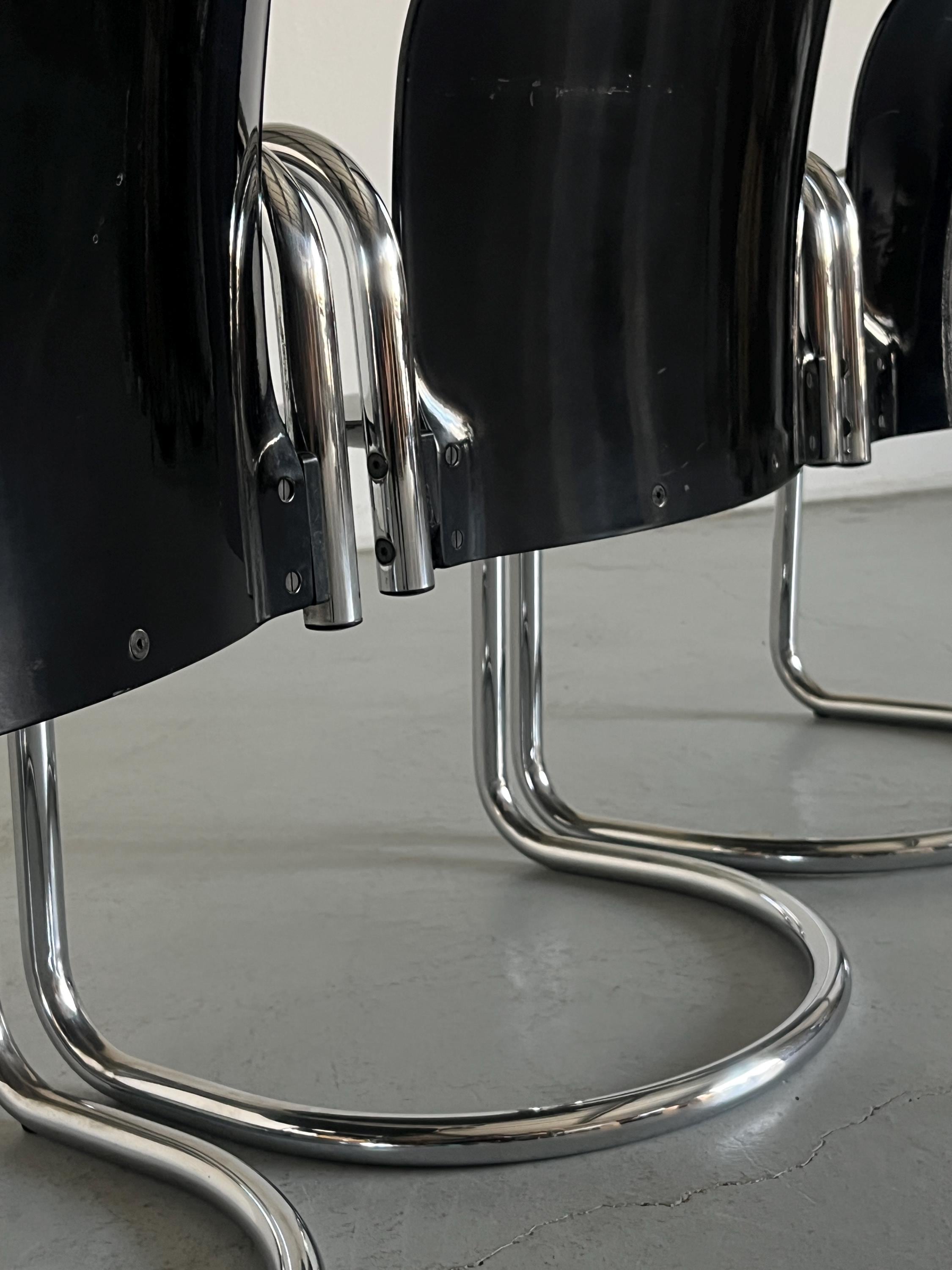 Dialogo Dessau Cantilever Dining Chairs by Afra & Tobia Scarpa for B\&B Italia