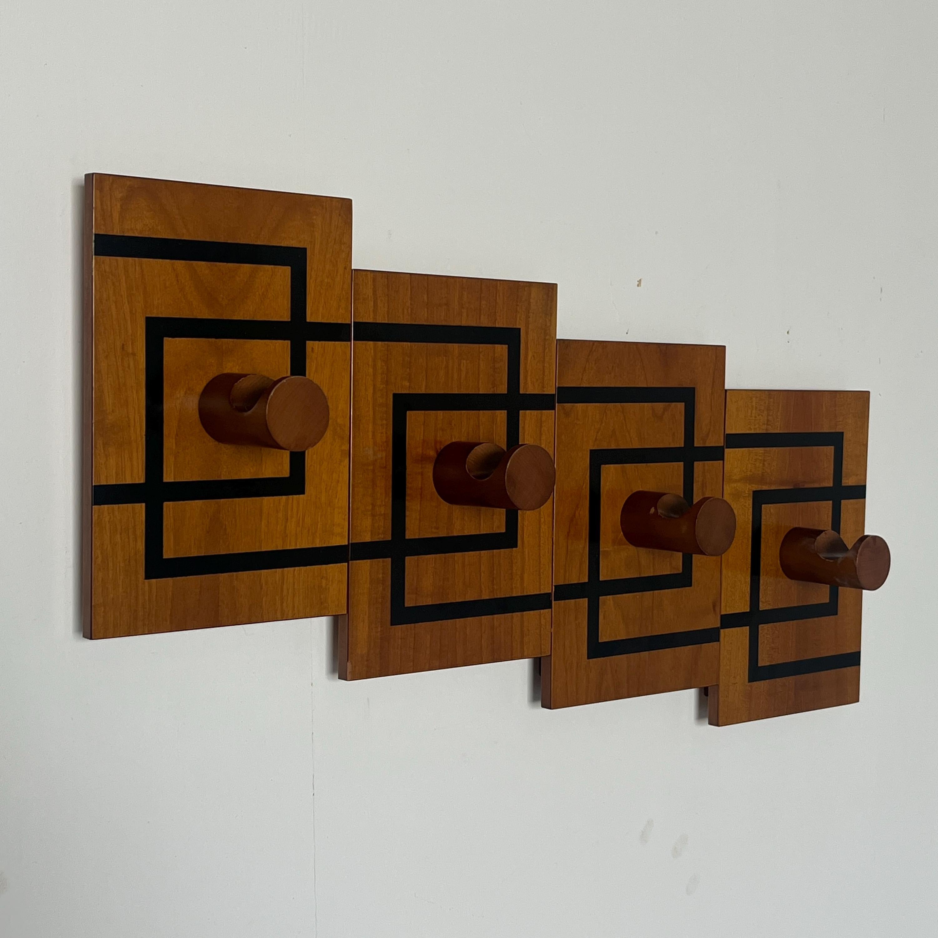 Wall-Mounted Coat Racks with Geometric Pattern