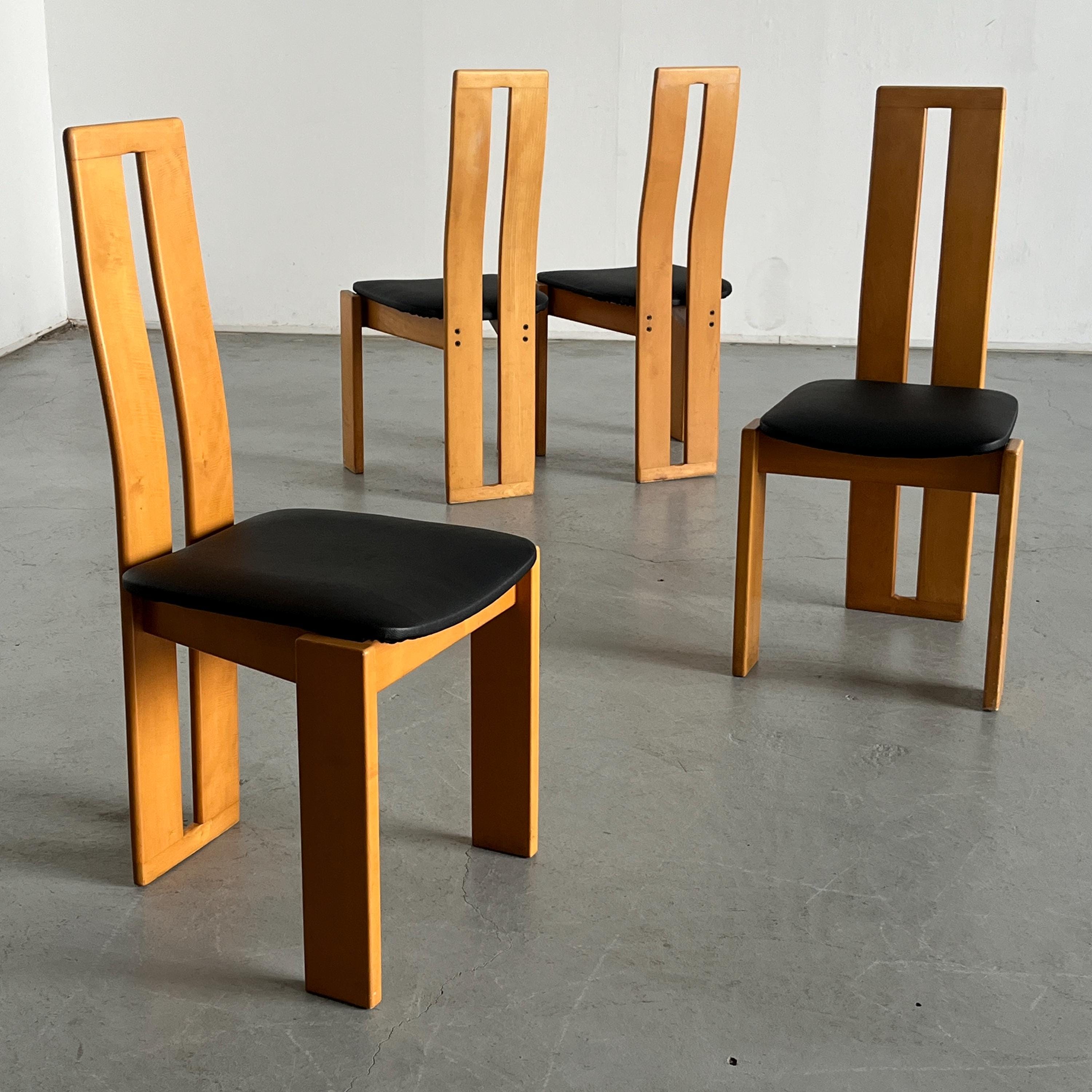Pietro Constantini Style High-Back Dining Chairs